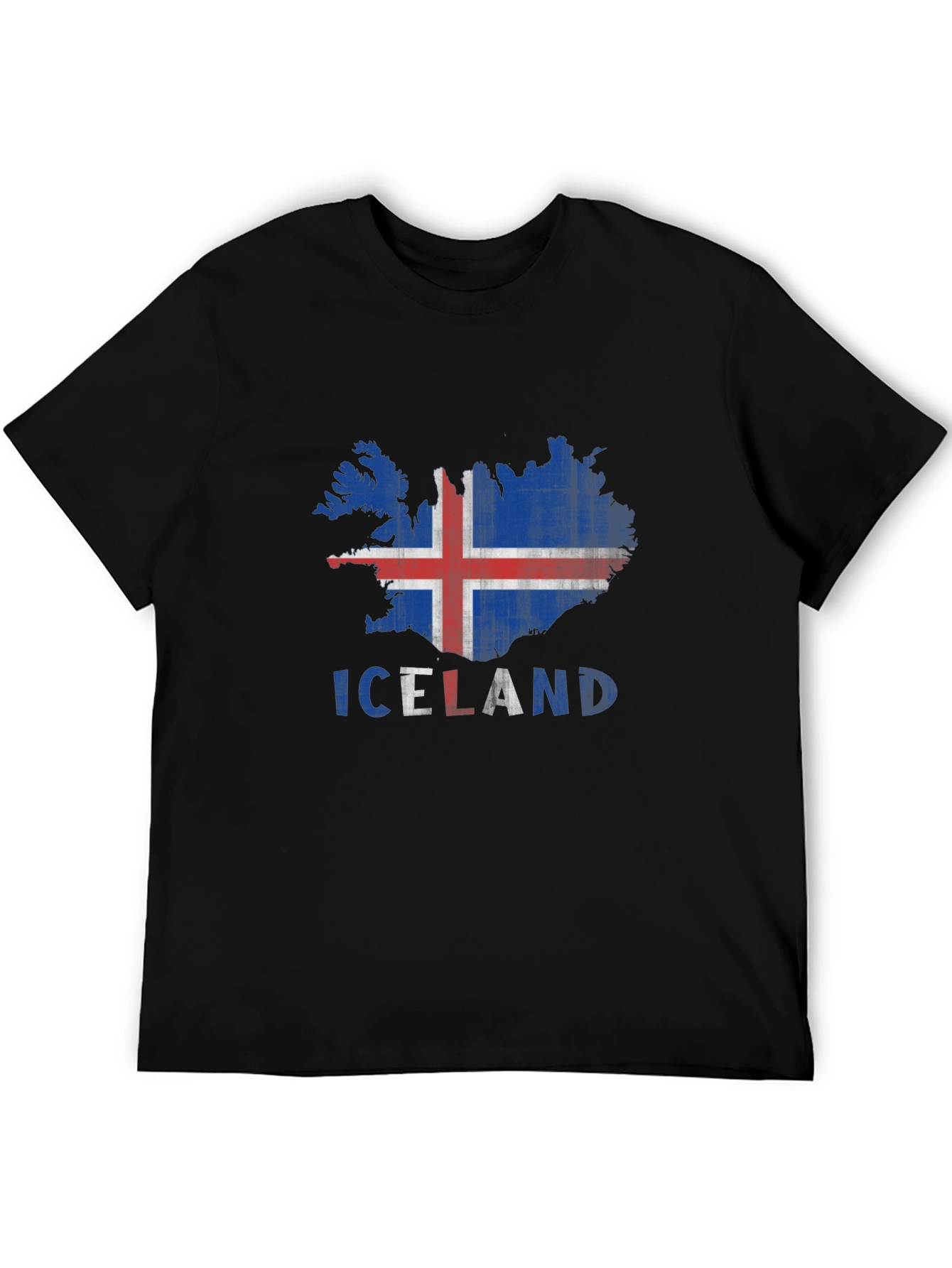 Iceland Flag Map T-Shirt