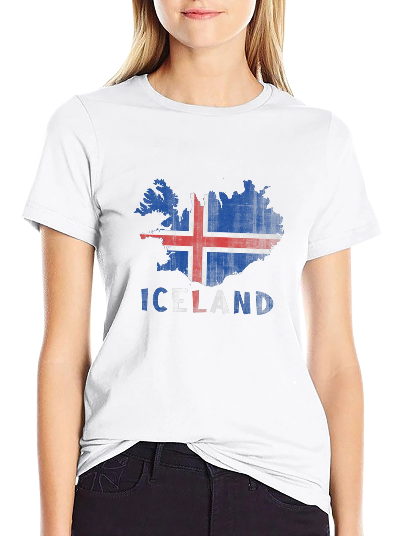 Iceland Flag Map T-Shirt