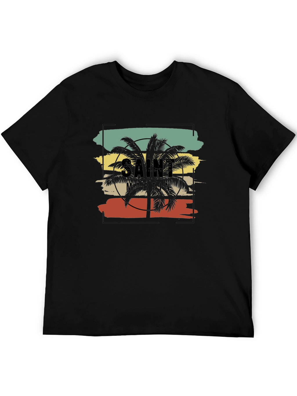 Saint Martin Palm Tree Graphic T-Shirt