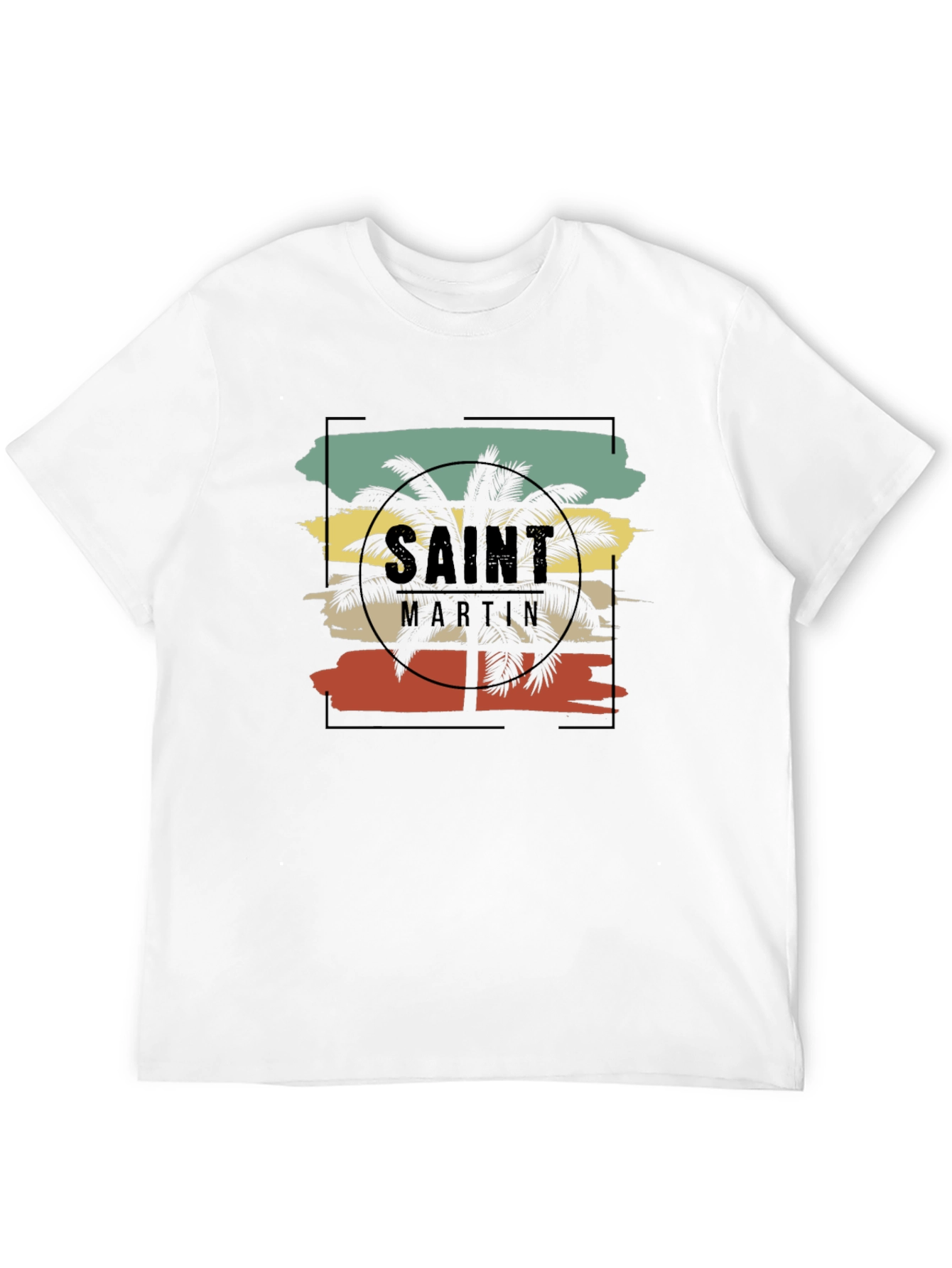 Saint Martin Palm Tree Graphic T-Shirt