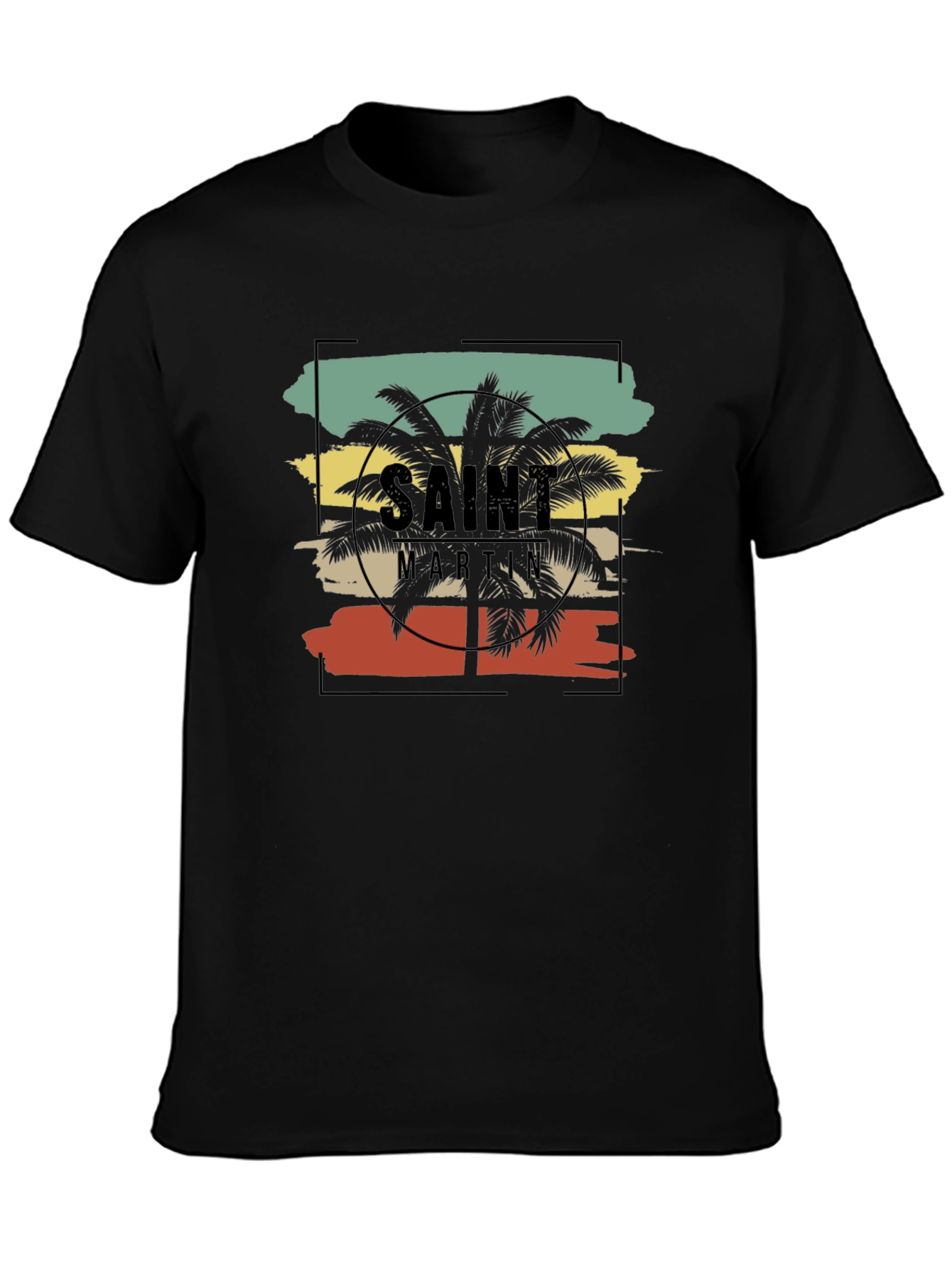 Saint Martin Palm Tree Graphic T-Shirt
