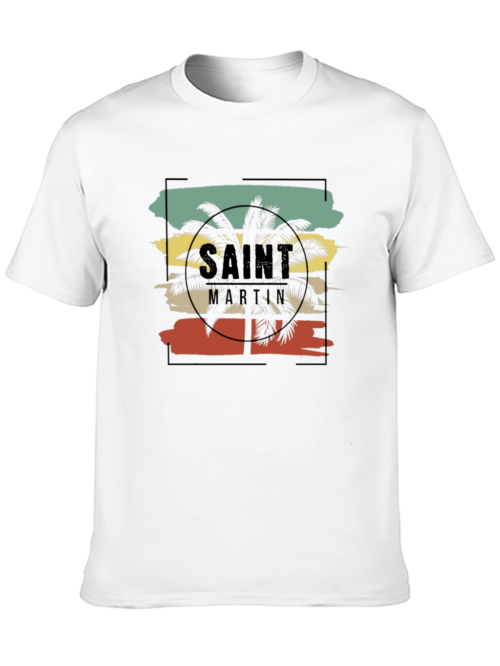 Saint Martin Palm Tree Graphic T-Shirt