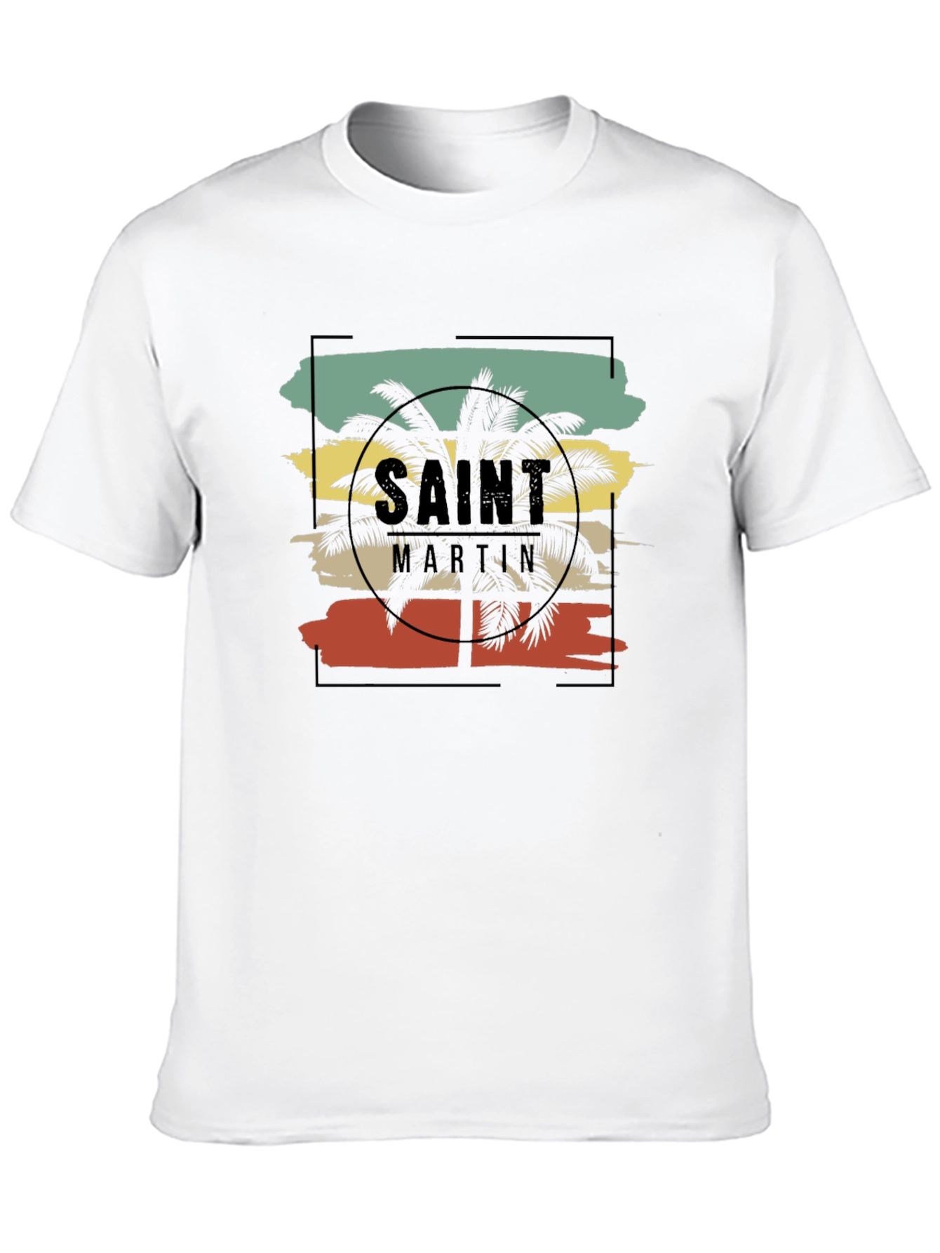 Saint Martin Palm Tree Graphic T-Shirt