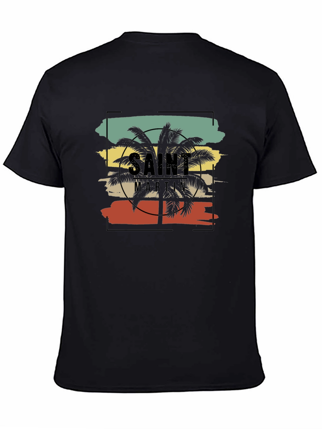 Saint Martin Palm Tree Graphic T-Shirt