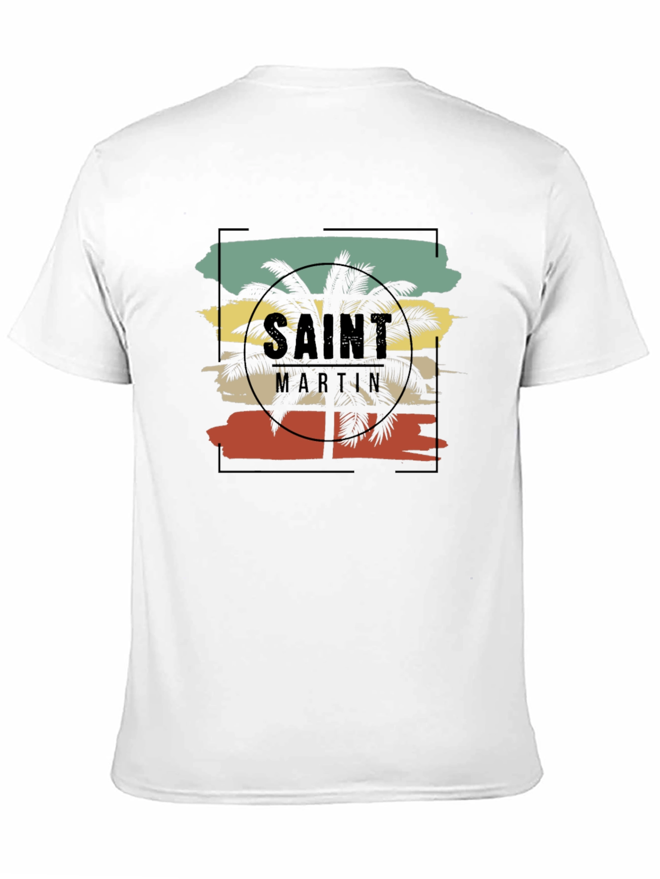 Saint Martin Palm Tree Graphic T-Shirt