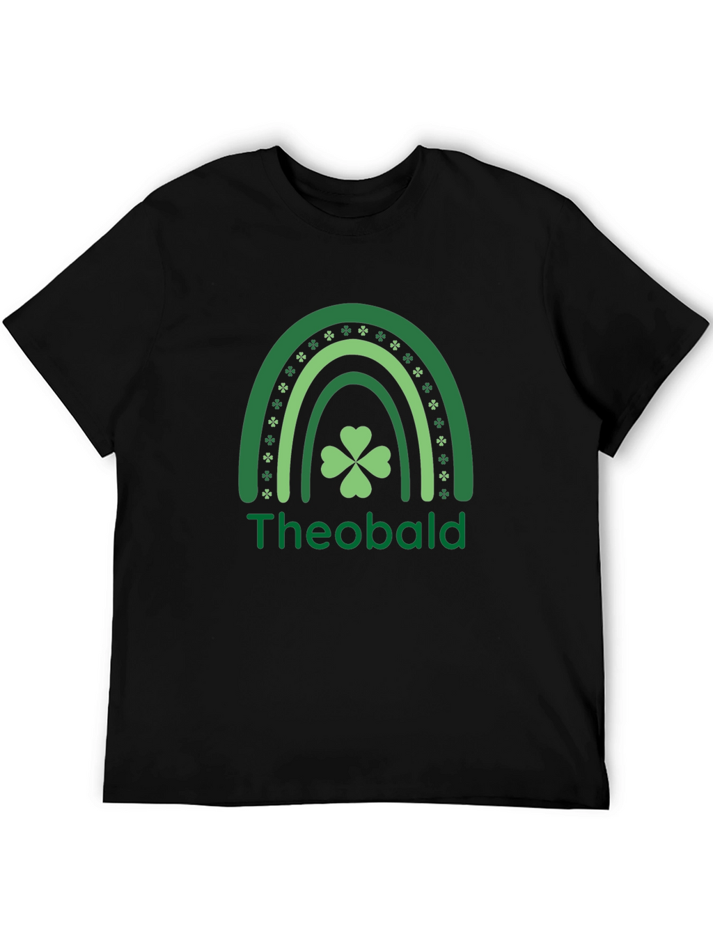 St. Patricks Day Theobald Rainbow Shamrock T-Shirt