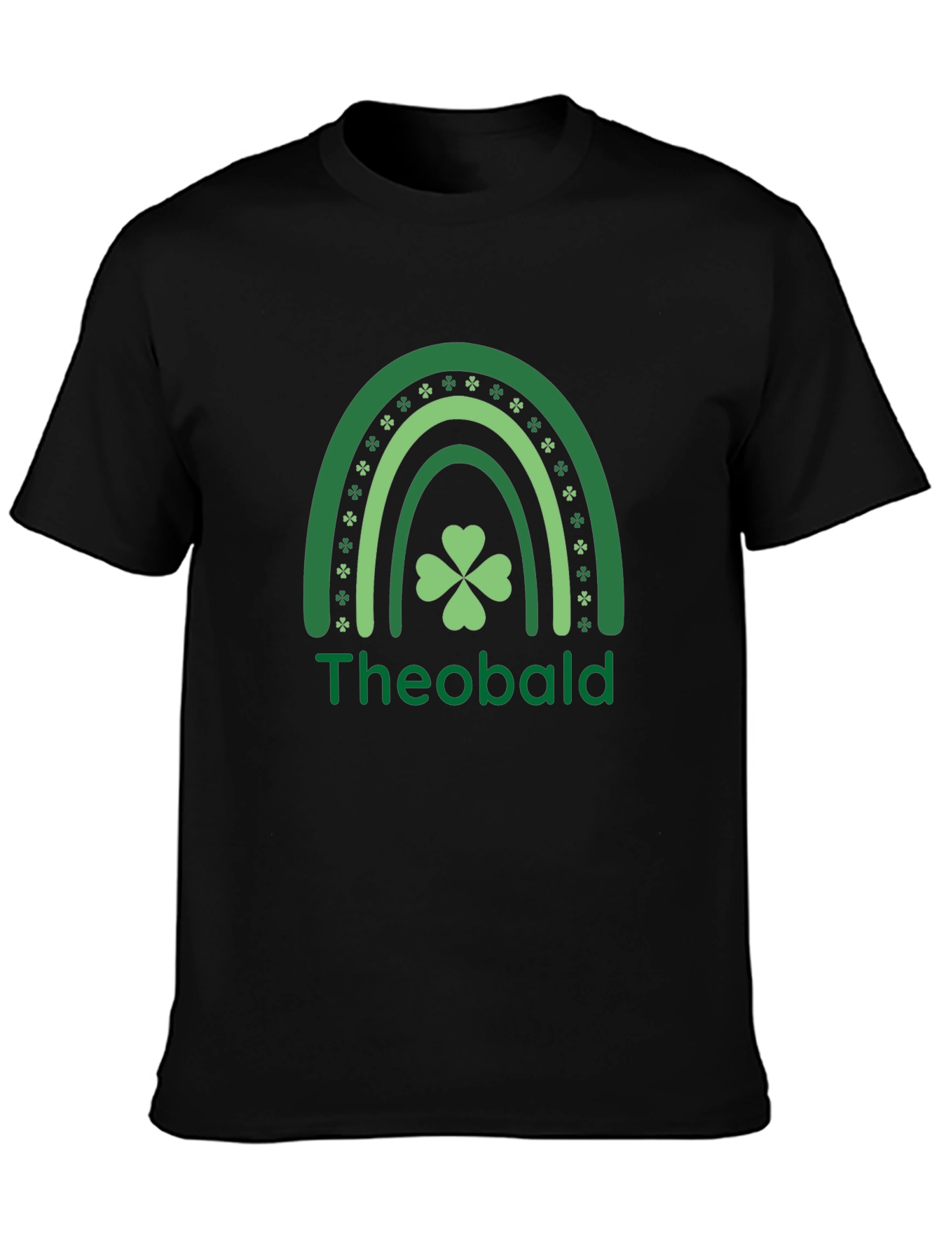 St. Patricks Day Theobald Rainbow Shamrock T-Shirt