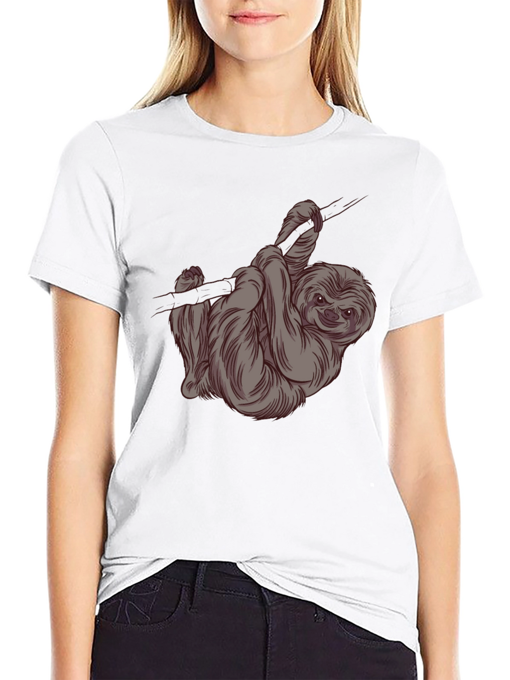 Sloth Graphic Tee -  Relaxed Style Soft Cotton
