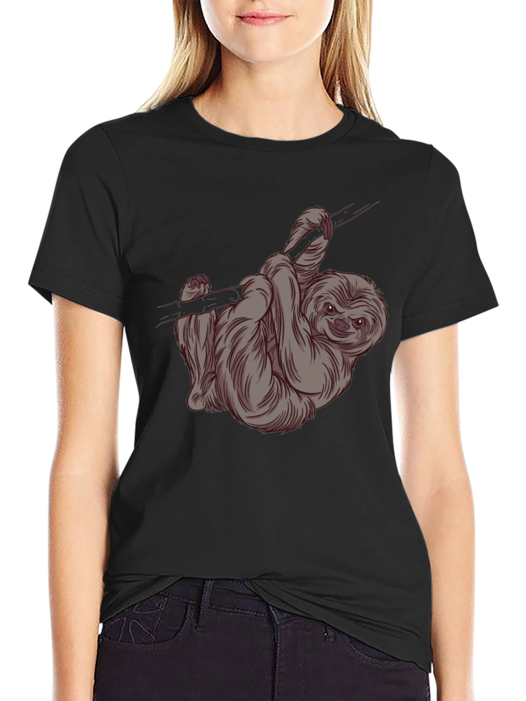 Sloth Graphic Tee -  Relaxed Style Soft Cotton