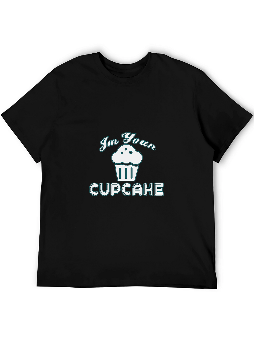 Im Your Cupcake Graphic Tee - Black Cotton T-Shirt