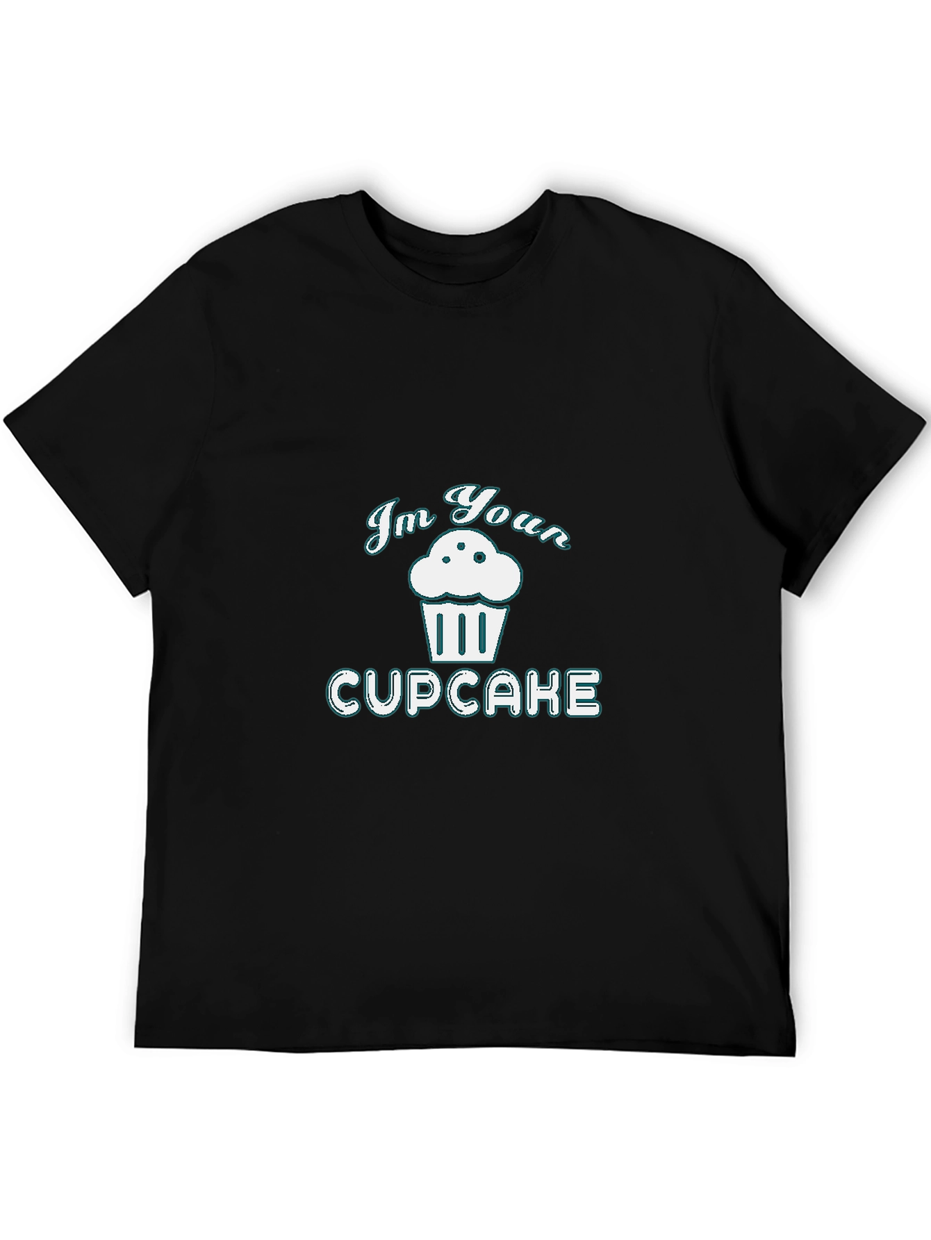 Im Your Cupcake Graphic Tee - Black Cotton T-Shirt