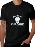 Im Your Cupcake Graphic Tee - Black Cotton T-Shirt