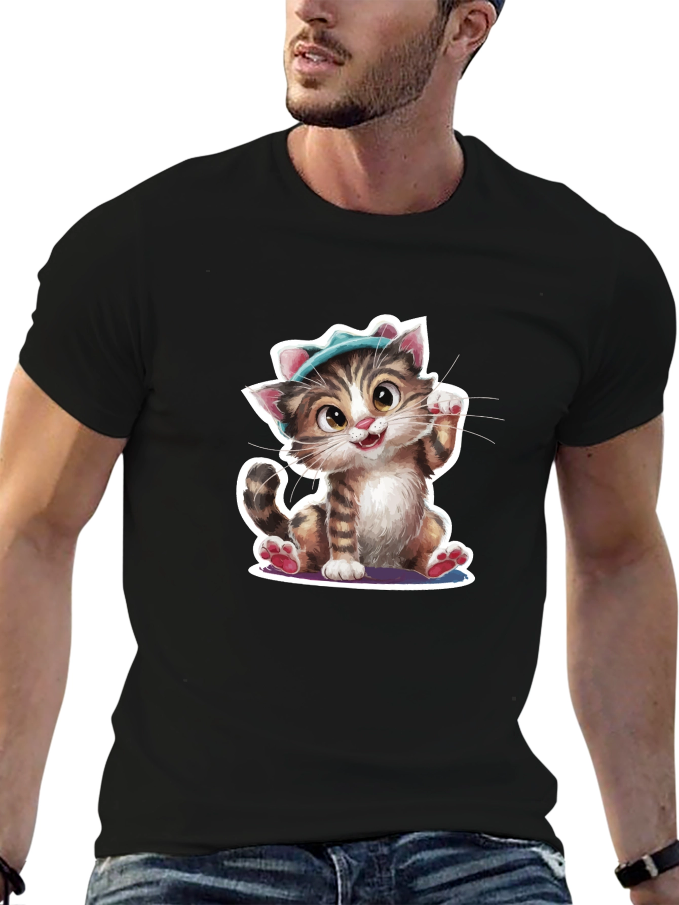 Cute Cat T-Shirt - Unique Design