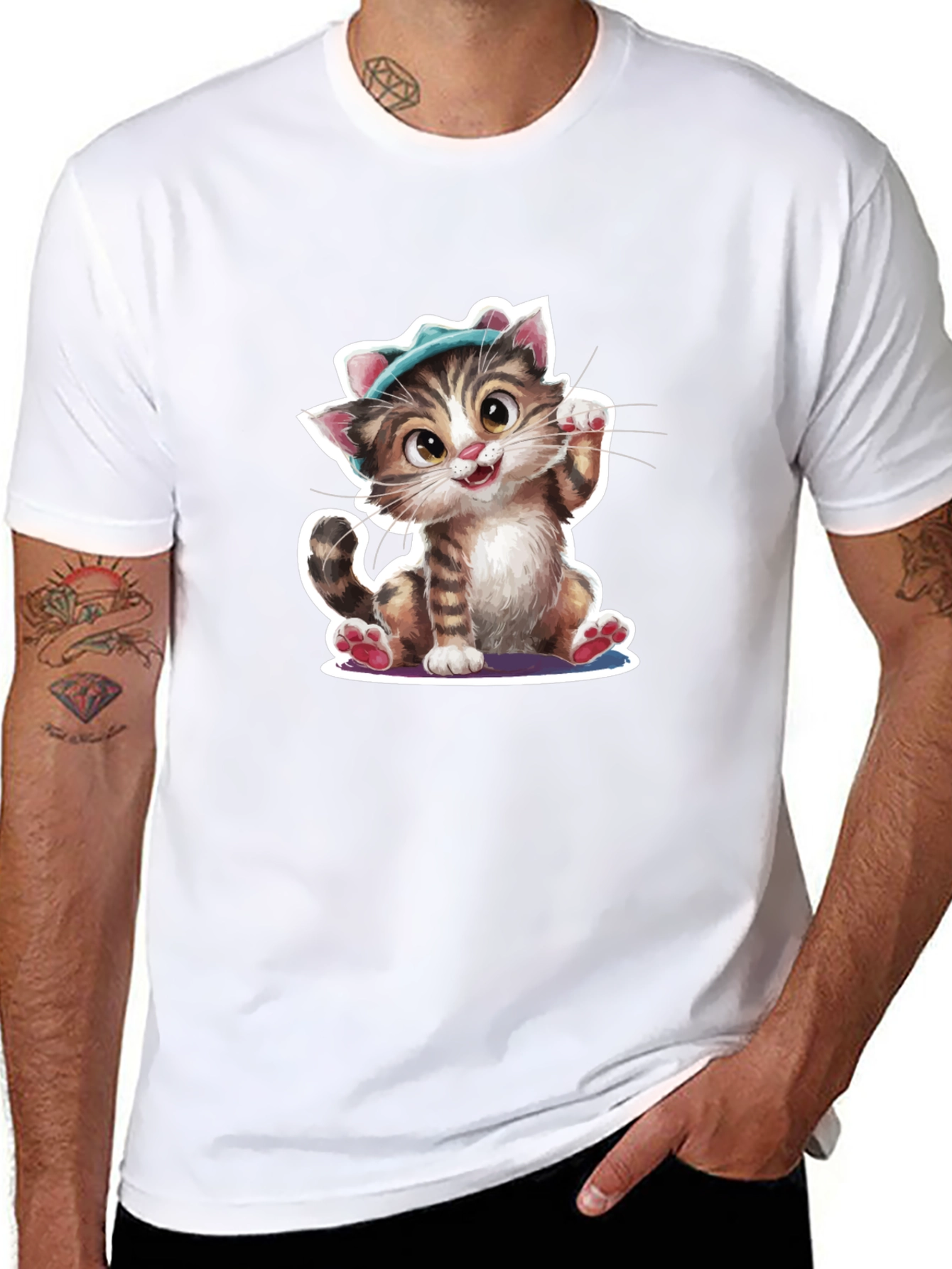 Cute Cat T-Shirt - Unique Design