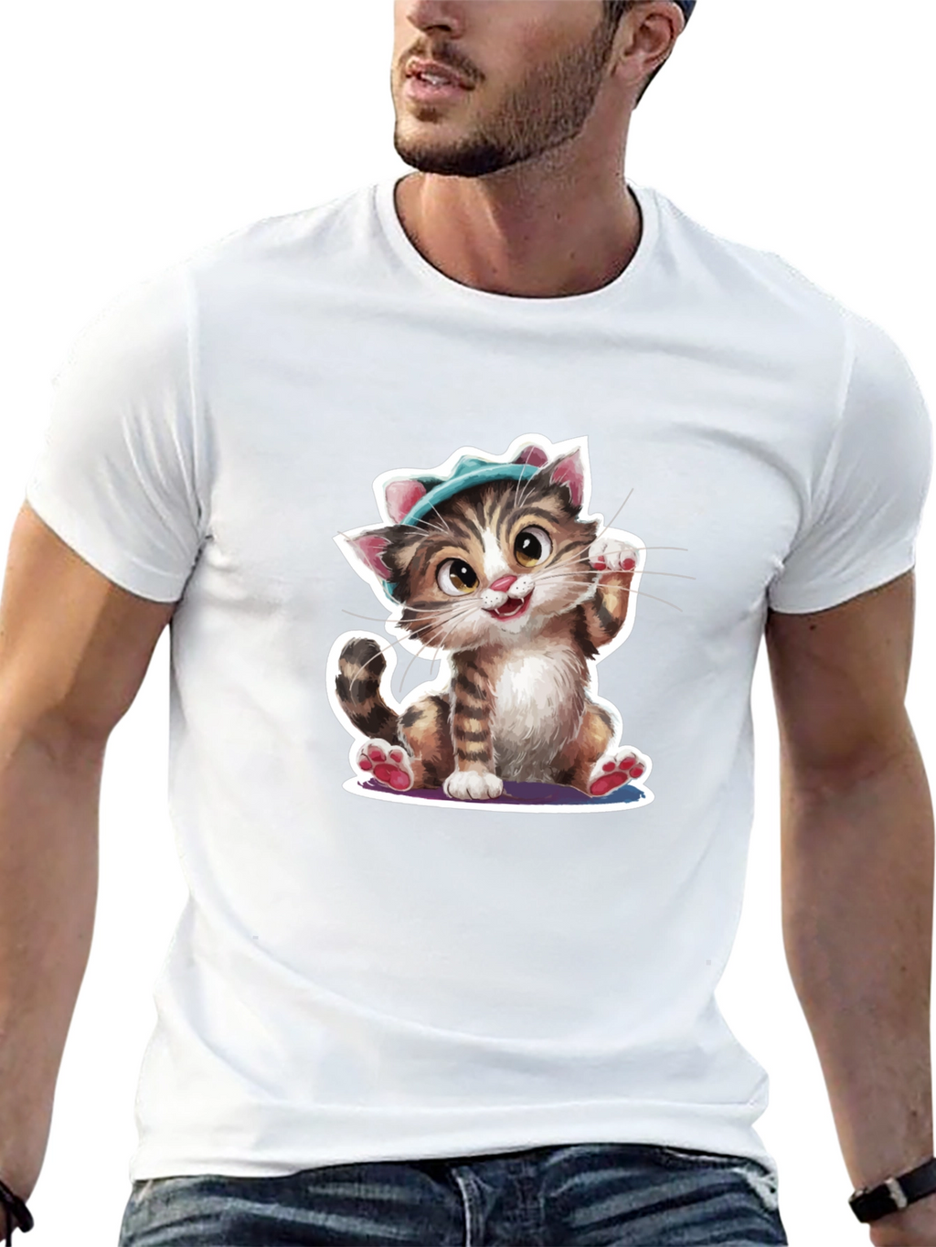 Cute Cat T-Shirt - Unique Design