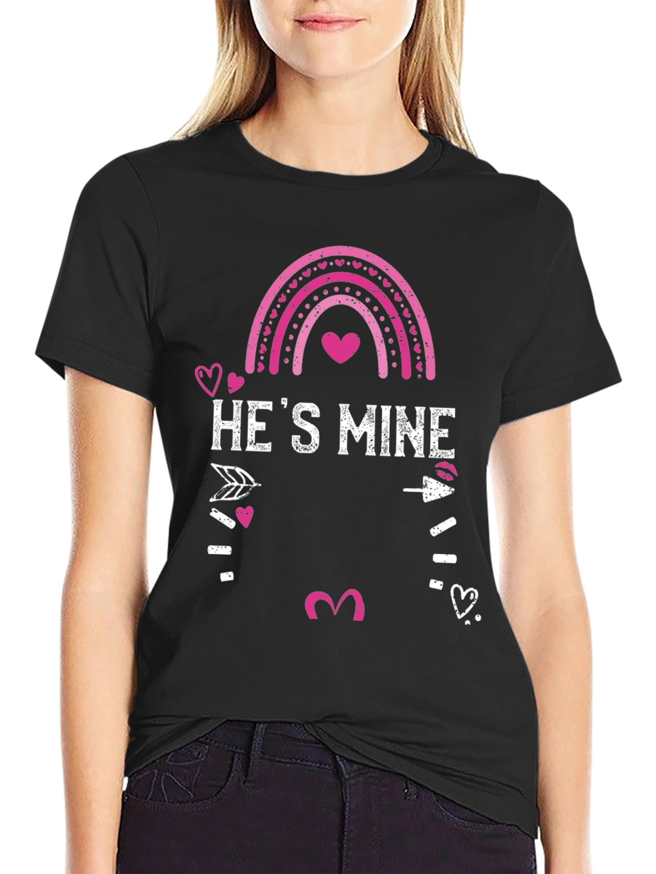 Hes Mine Valentines Day Graphic Tee