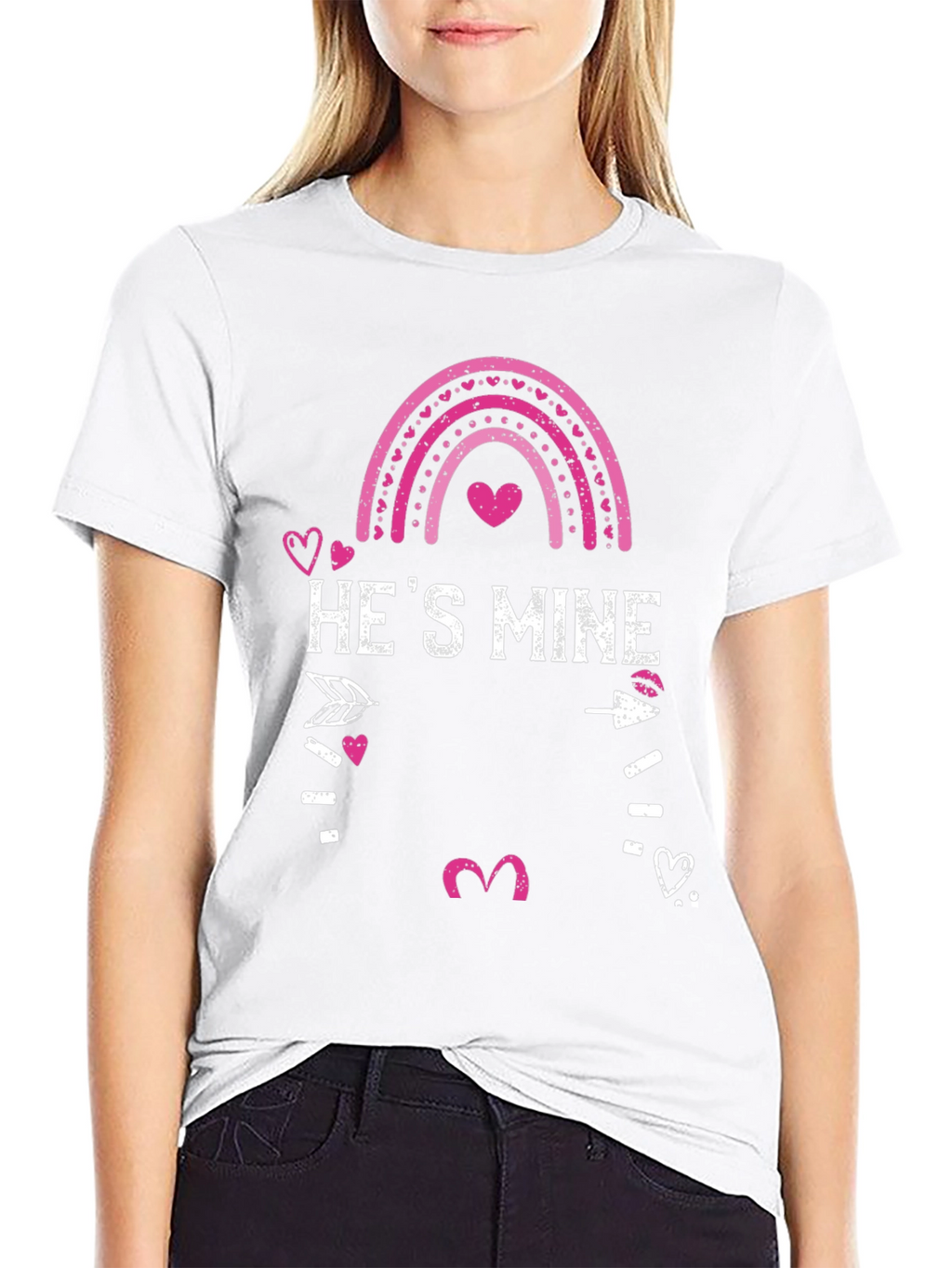 Hes Mine Valentines Day Graphic Tee