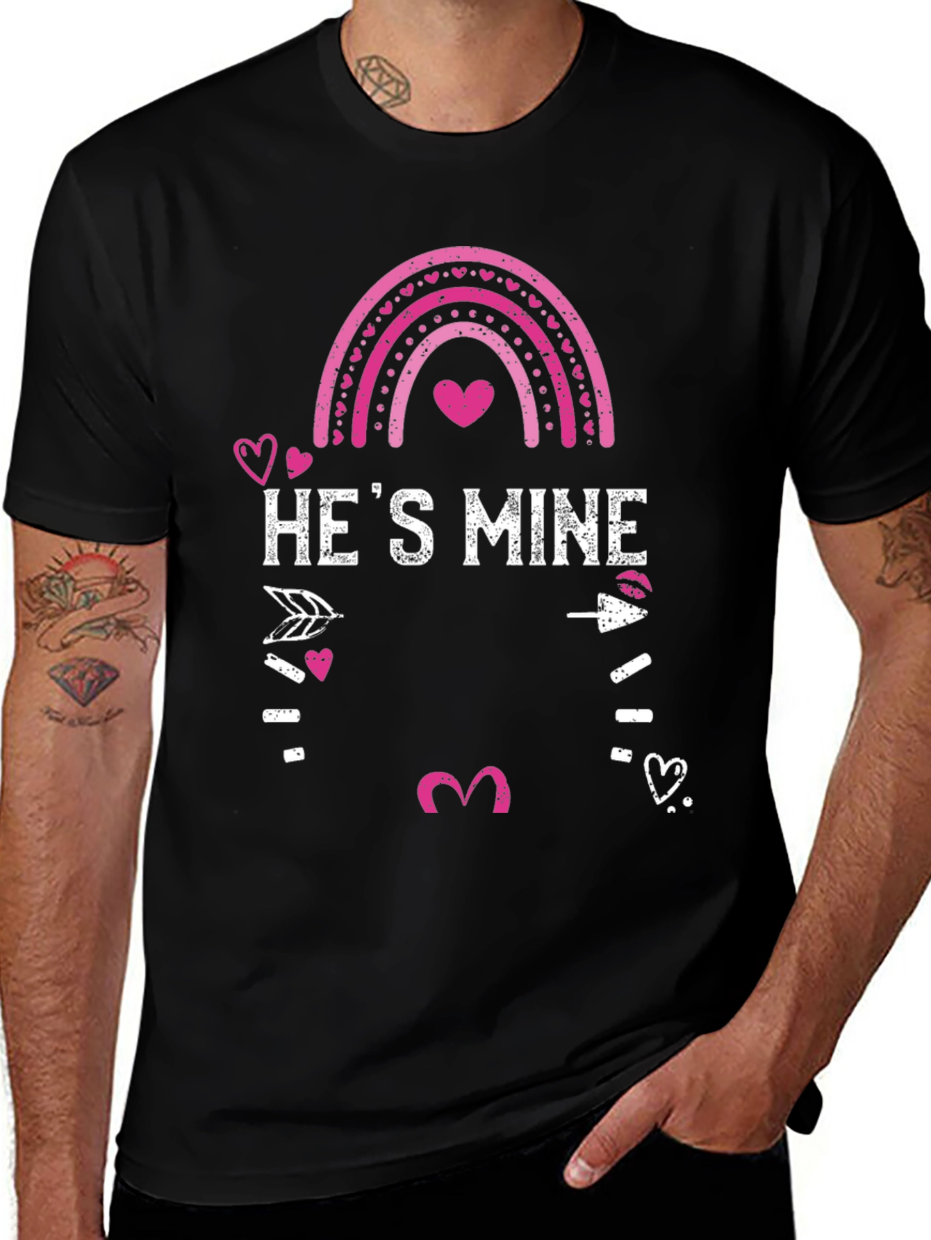 Hes Mine Valentines Day Graphic Tee