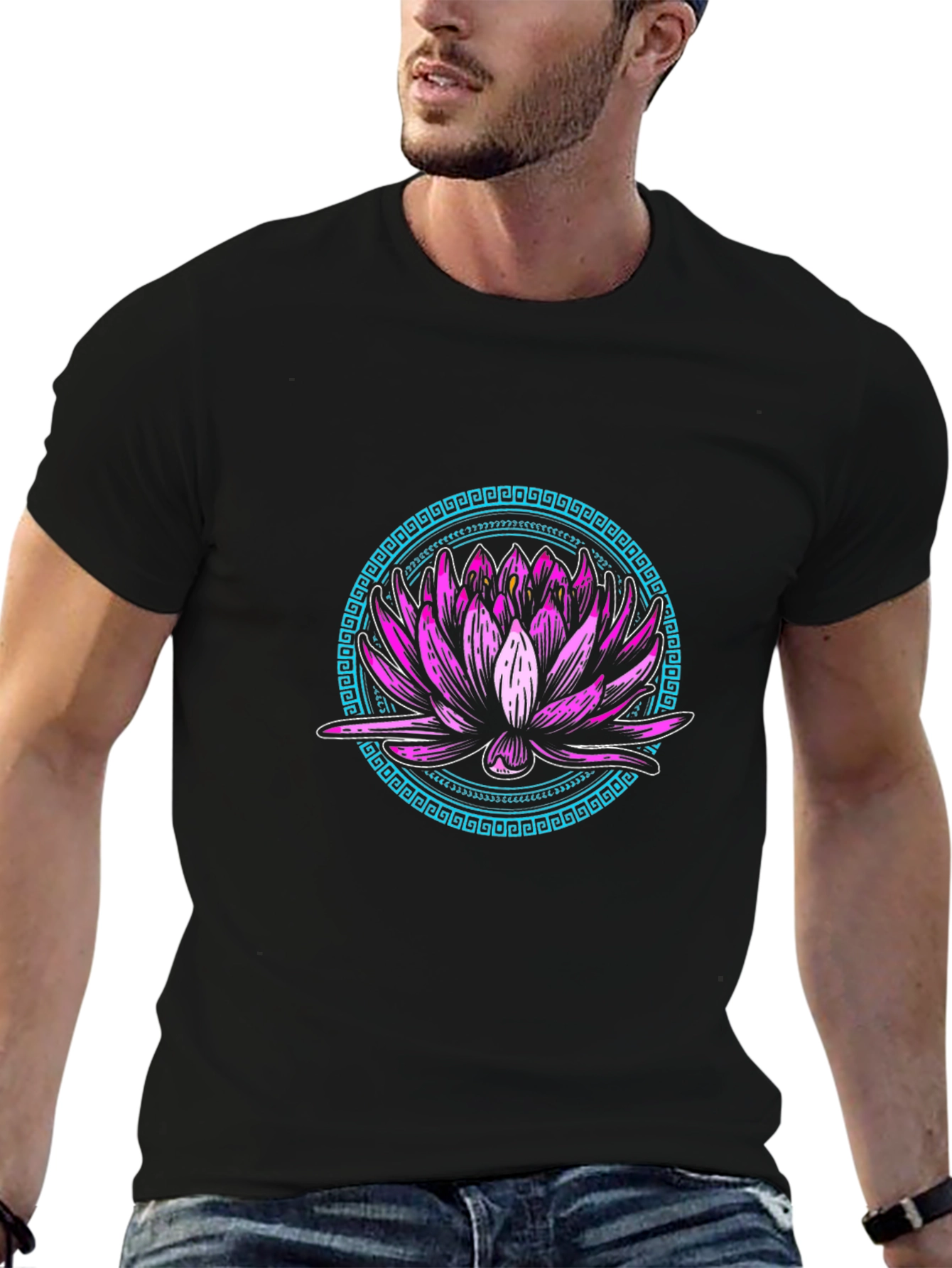 Lotus Flower Graphic Tee - Unique Design