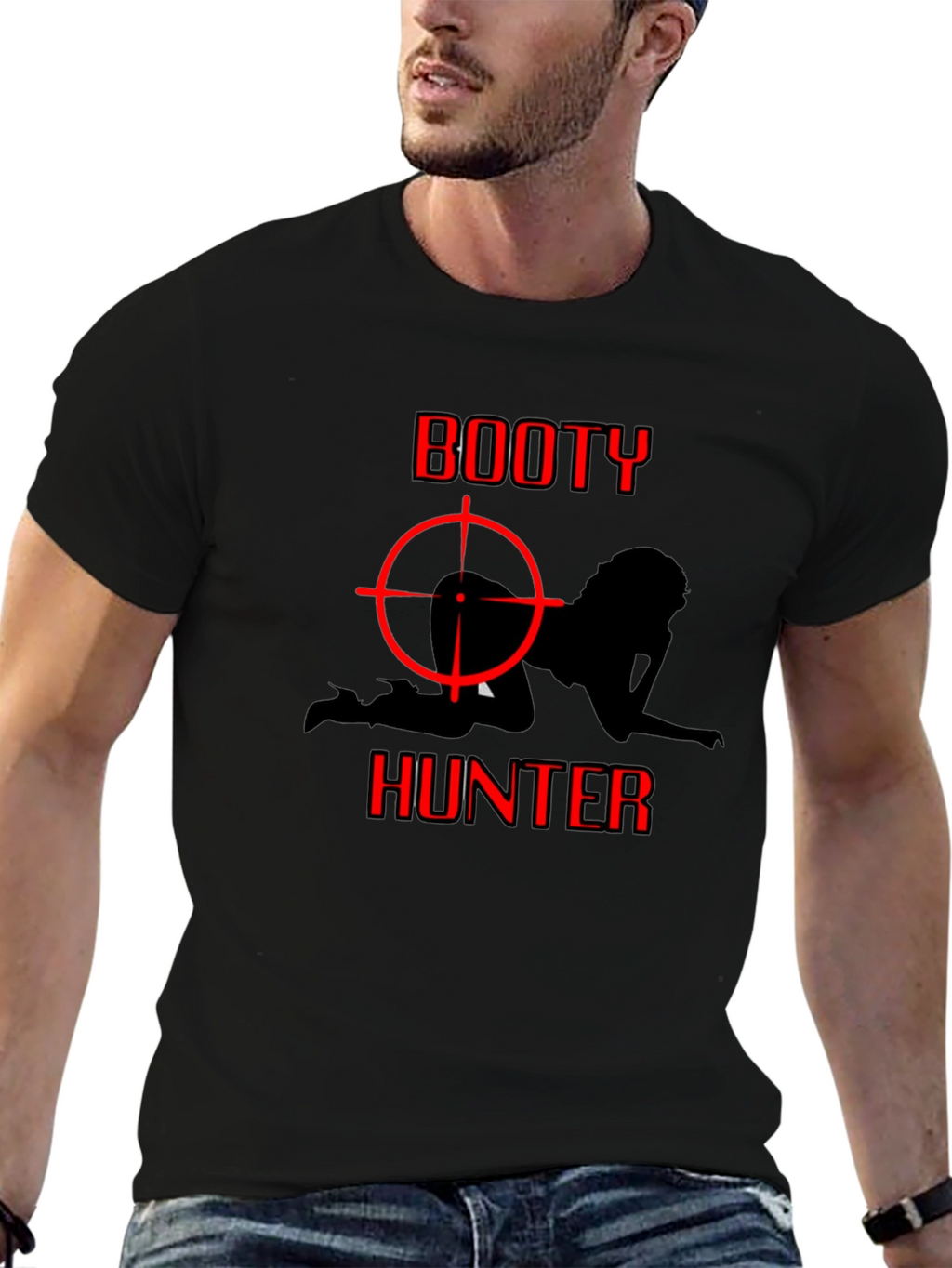 Booty Hunter Graphic T-Shirt - Adult Humor Tee