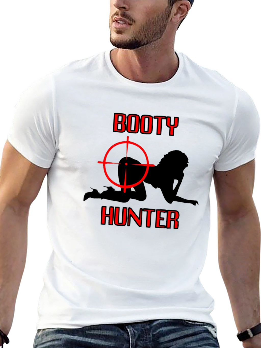 Booty Hunter Graphic T-Shirt - Adult Humor Tee