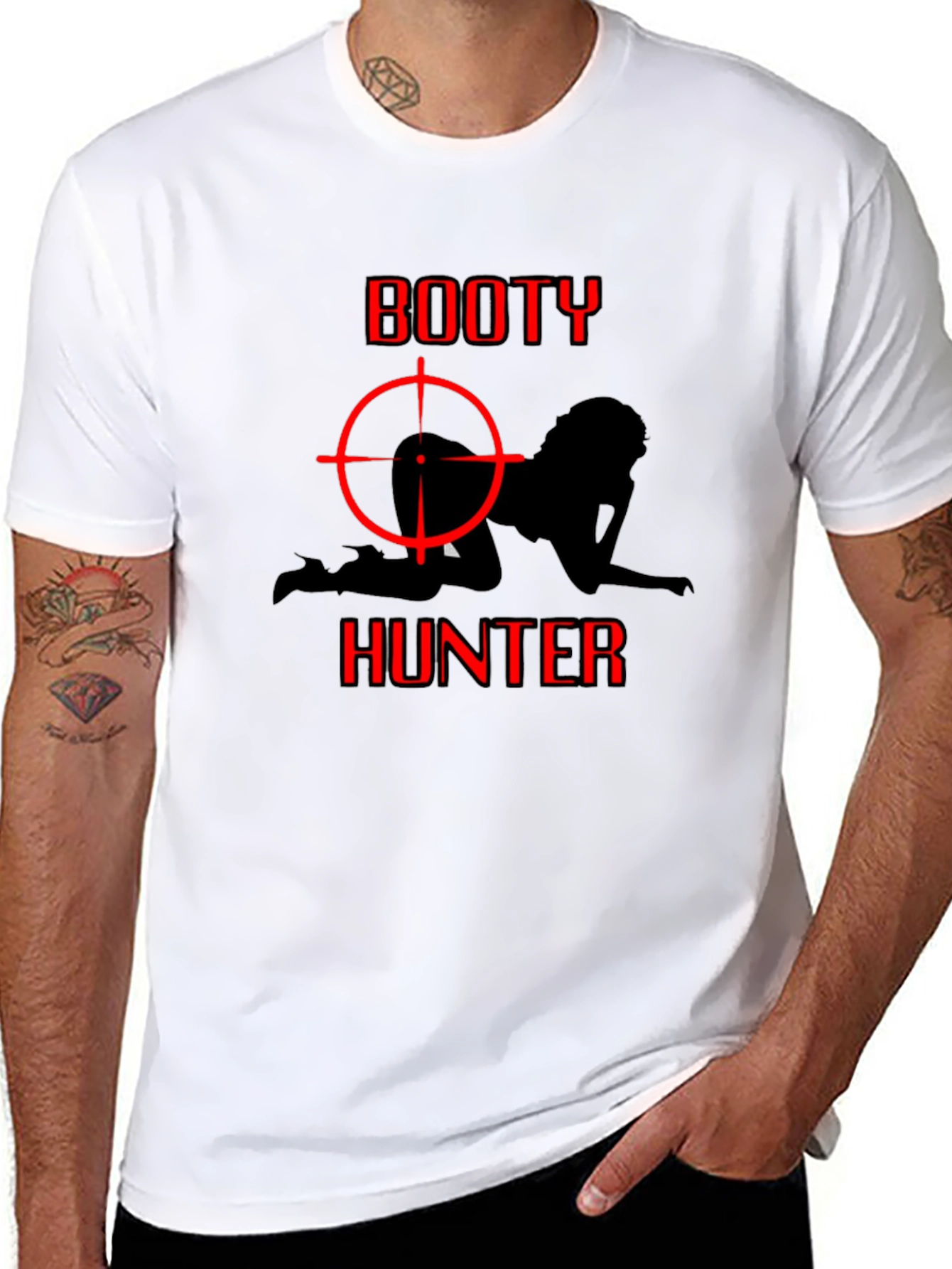 Booty Hunter Graphic T-Shirt - Adult Humor Tee