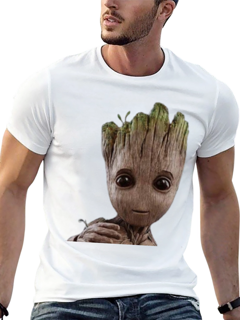 Groot Graphic Print Black T-Shirt