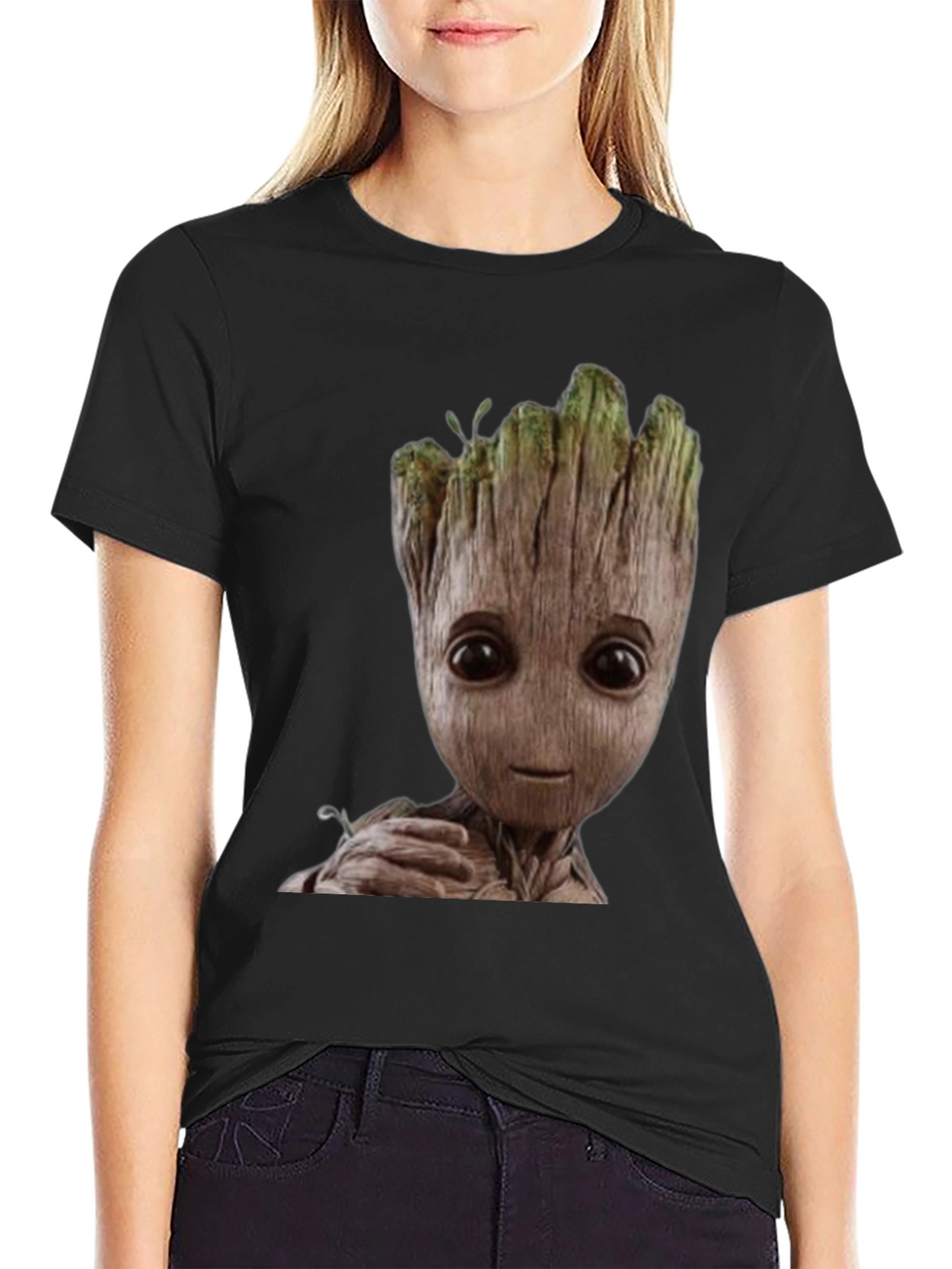 Groot Graphic Print Black T-Shirt
