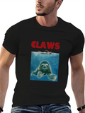 Claws Sloth Graphic T-Shirt Funny Jaws Parody