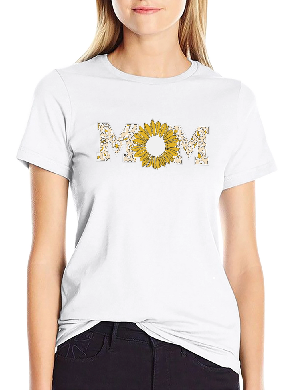 Sunflower MOM Graphic T-Shirt - Black
