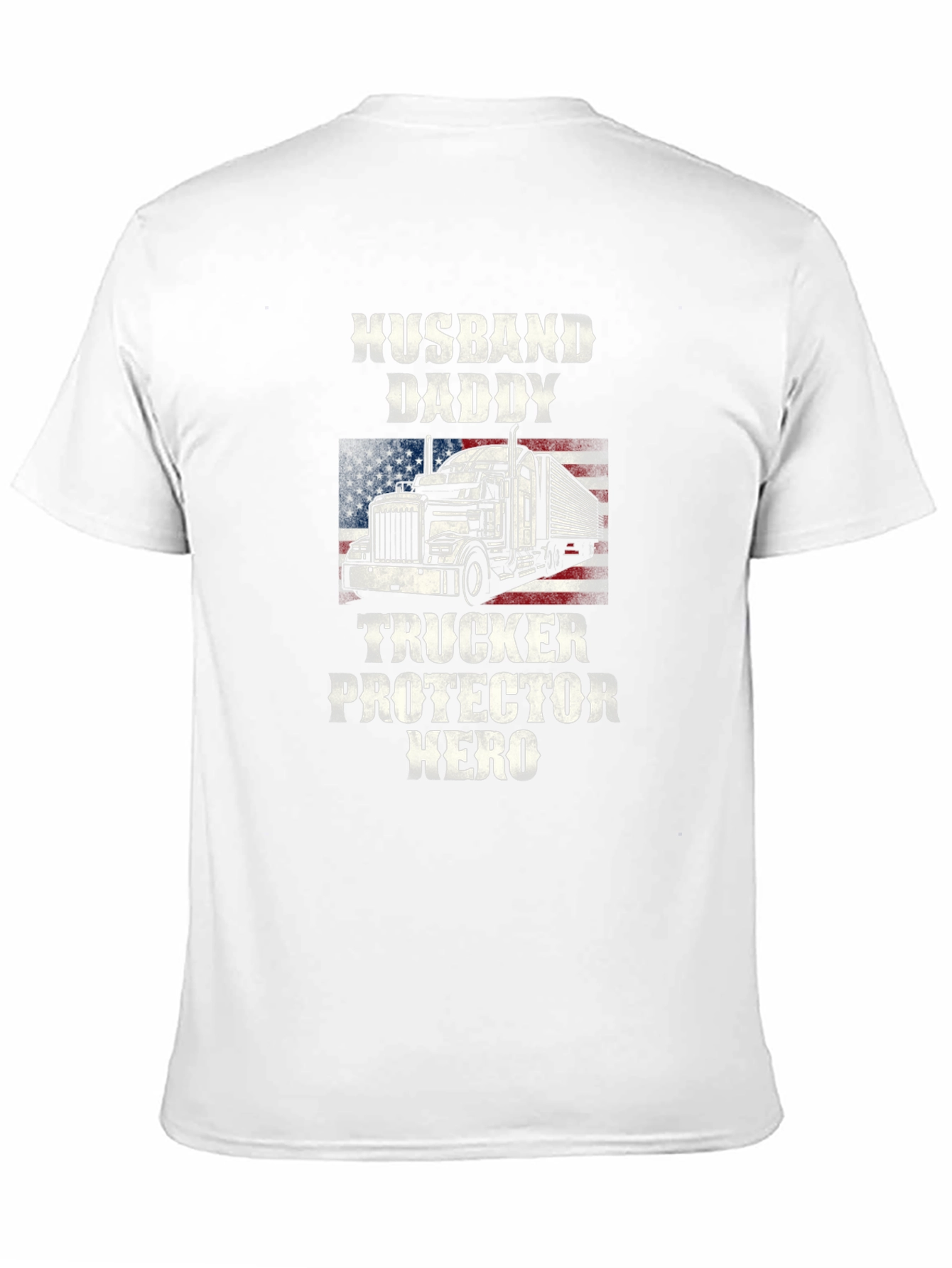 Husband Daddy Trucker Hero Graphic Tee