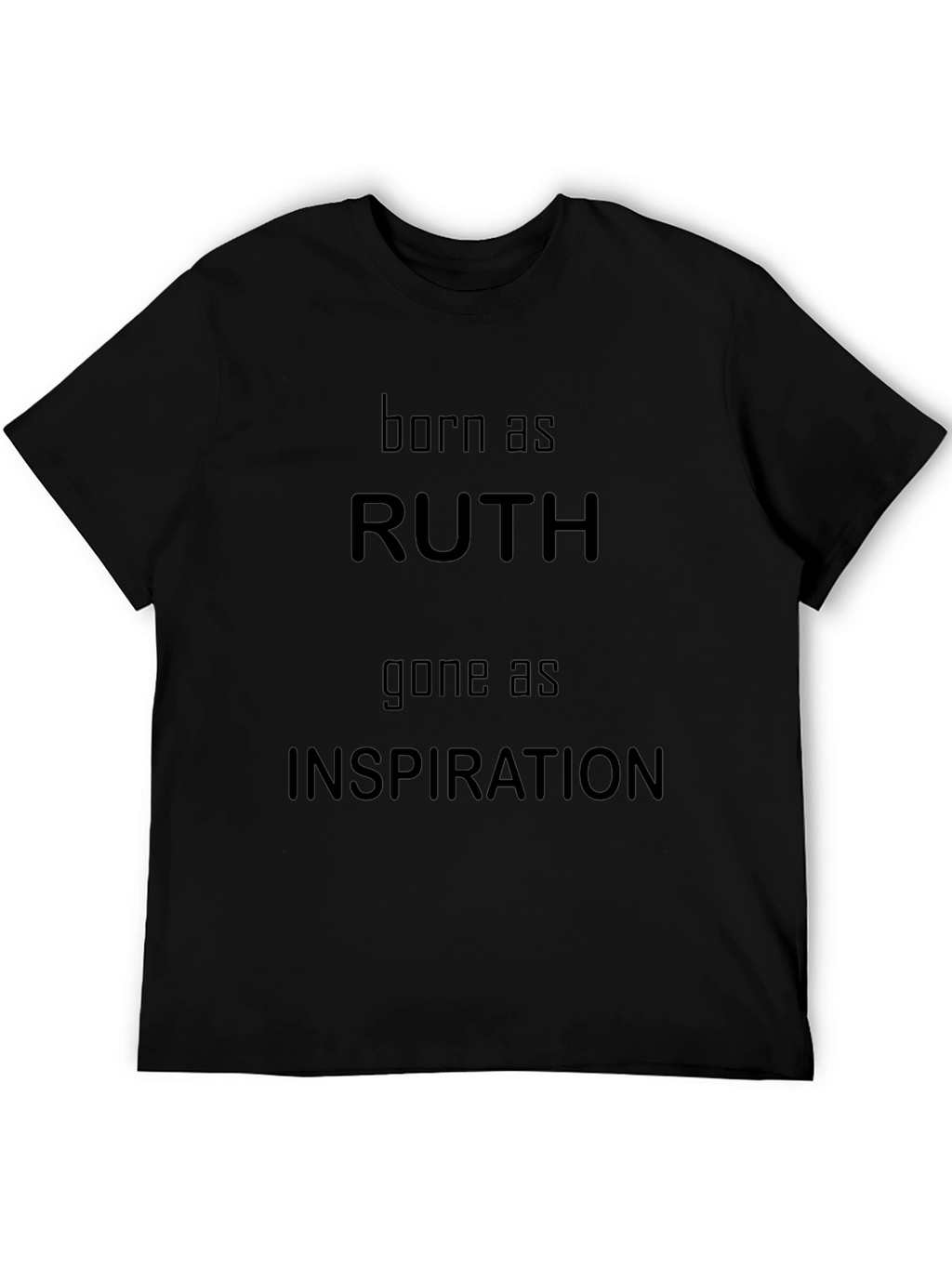 Ruth Inspiration Graphic Tee - Black Cotton T-Shirt