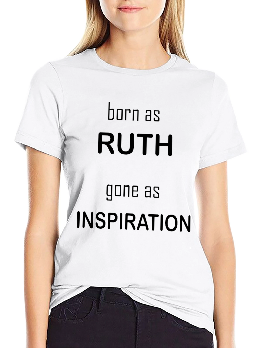 Ruth Inspiration Graphic Tee - Black Cotton T-Shirt