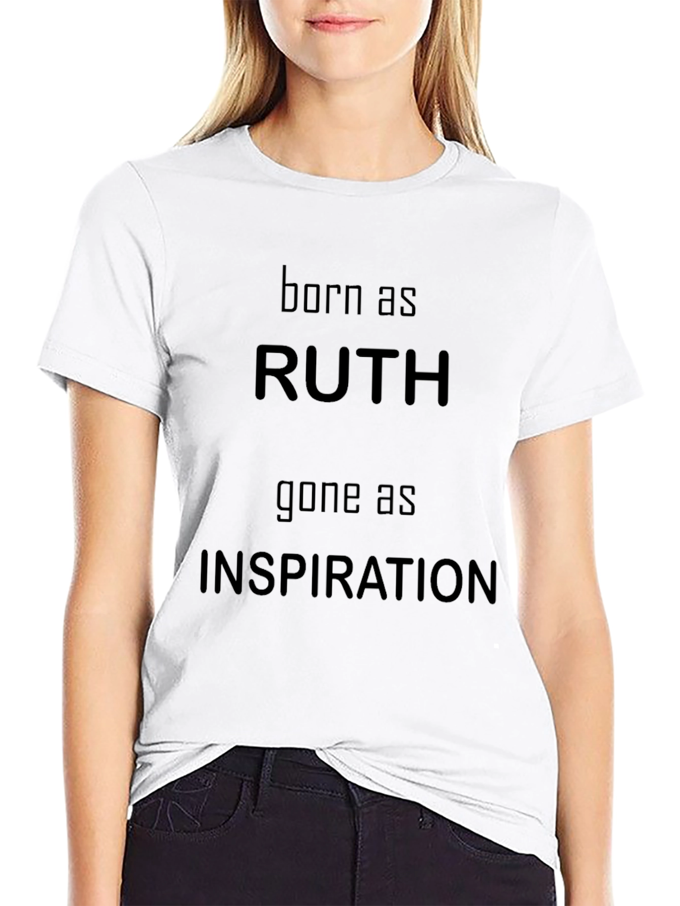 Ruth Inspiration Graphic Tee - Black Cotton T-Shirt