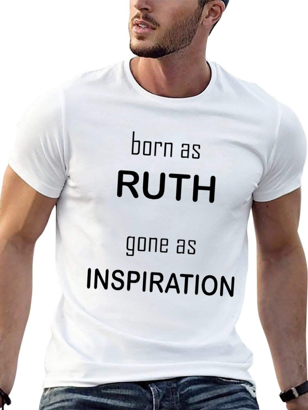 Ruth Inspiration Graphic Tee - Black Cotton T-Shirt