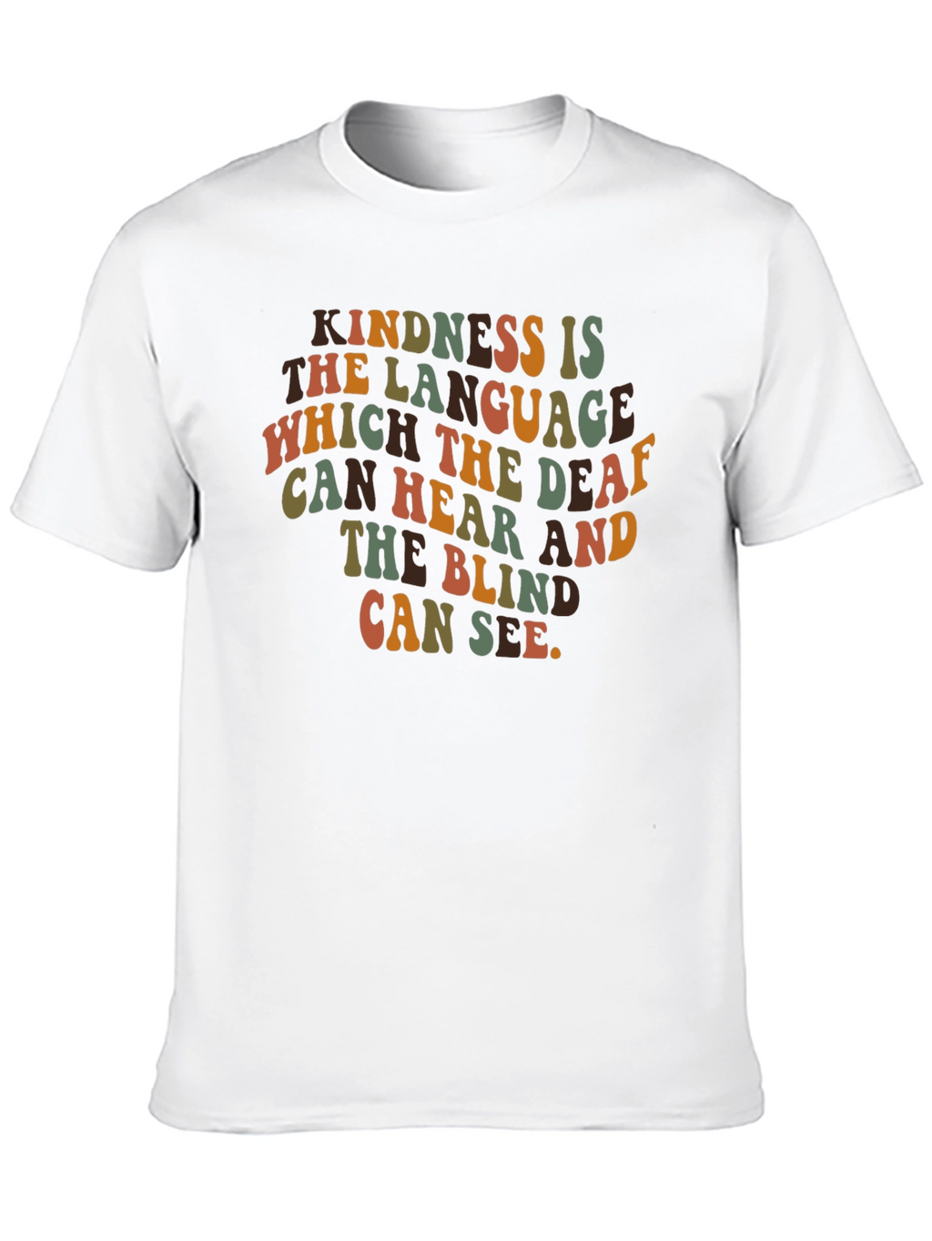Kindness is the Language T-Shirt - Retro Style