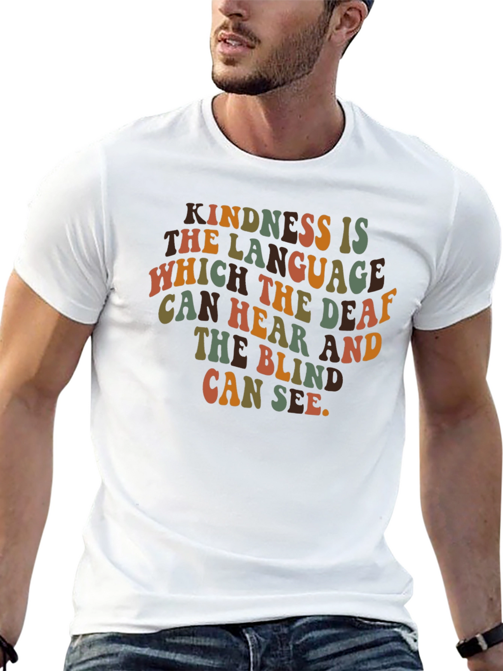 Kindness is the Language T-Shirt - Retro Style
