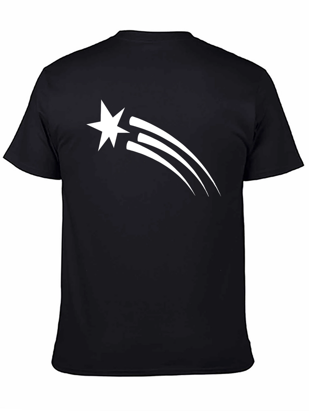 Star Trail Graphic Tee - Black Cotton T-Shirt