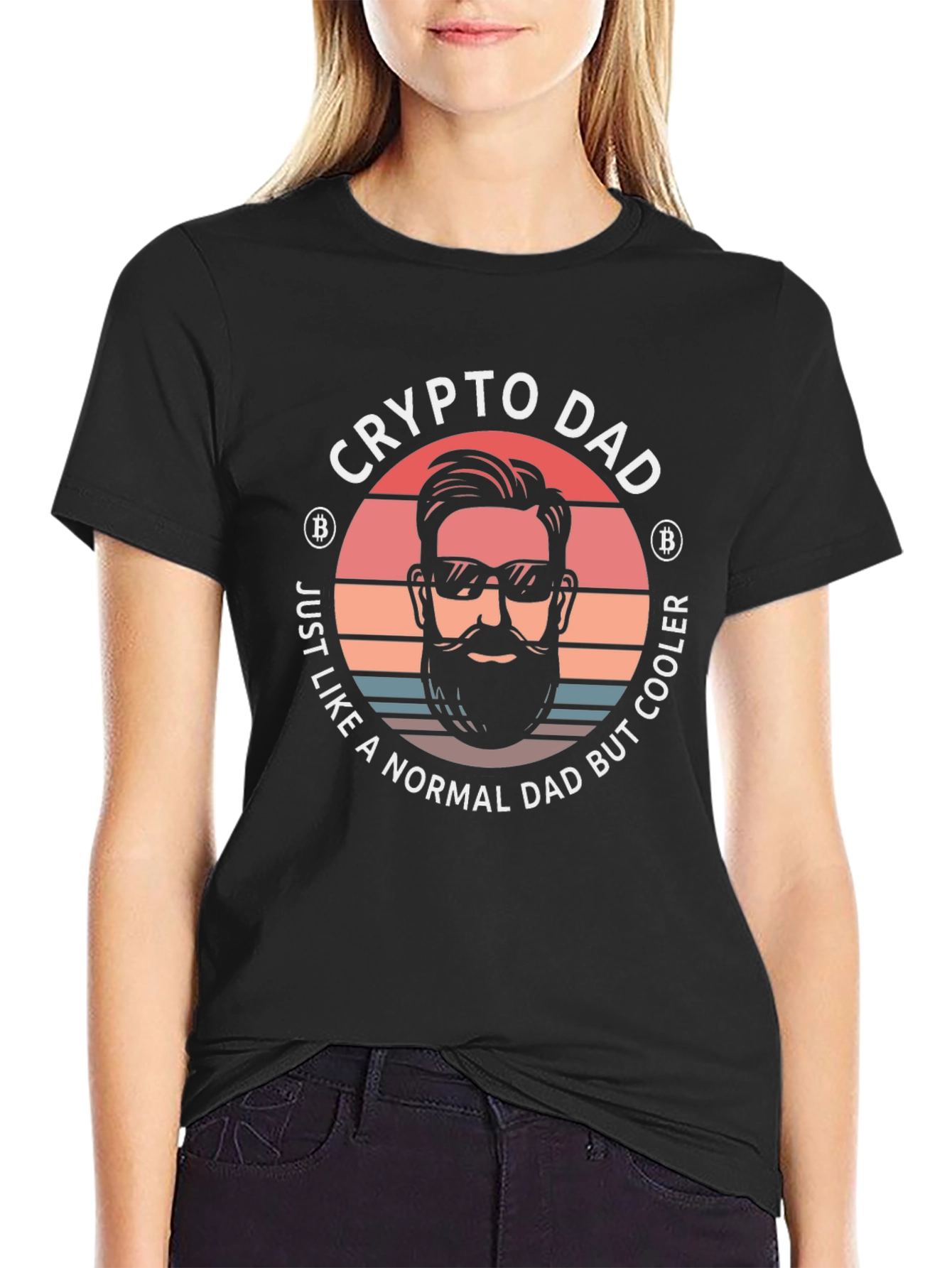 Crypto Dad Graphic T-Shirt - Cool Bitcoin Fathers Day Tee