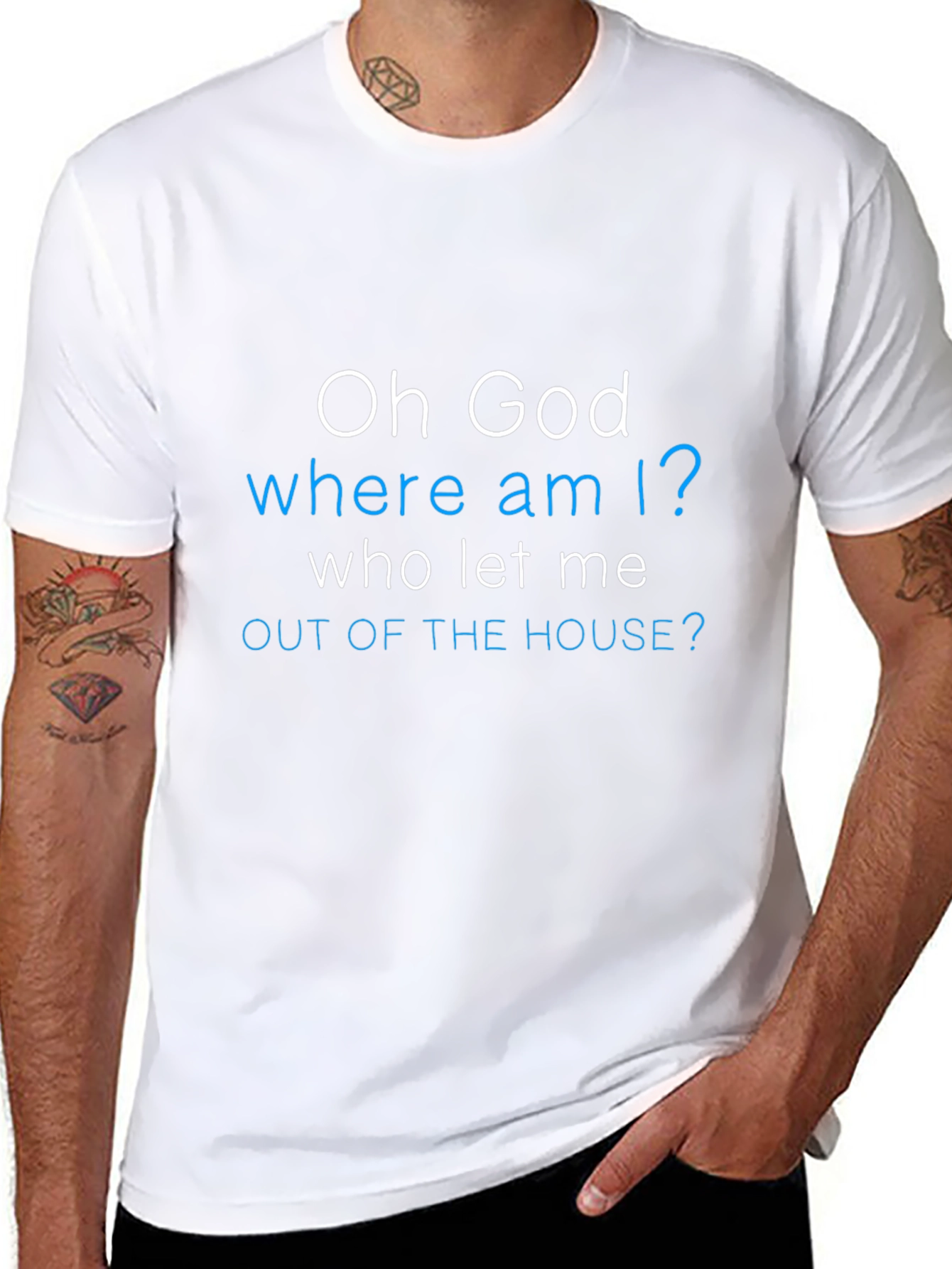Funny Oh God Where Am I? Graphic Tee