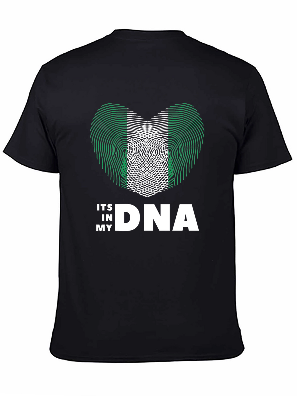 Nigeria Flag Heart DNA T-Shirt - Patriotic Pride
