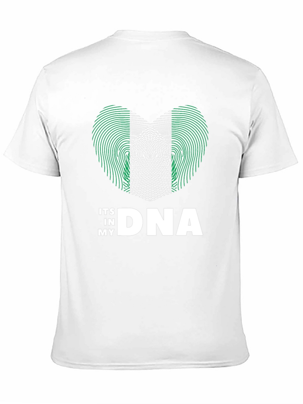 Nigeria Flag Heart DNA T-Shirt - Patriotic Pride