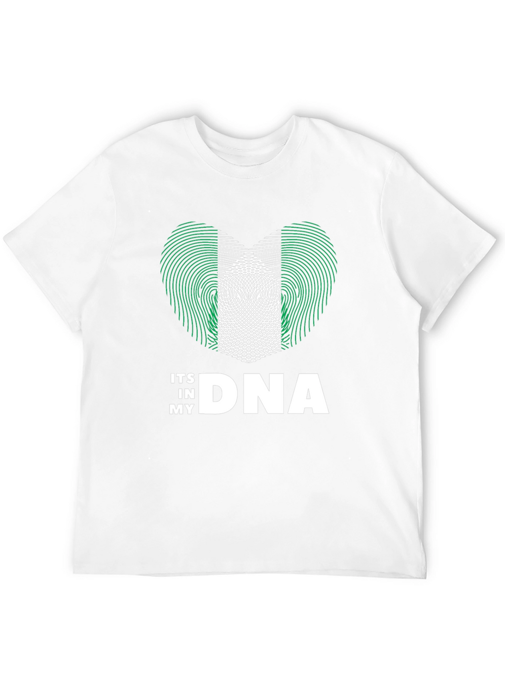 Nigeria Flag Heart DNA T-Shirt - Patriotic Pride