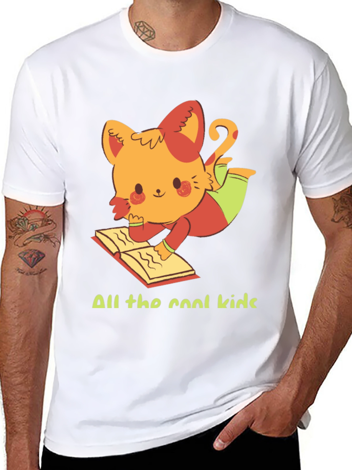 Cool Cat Reader T-Shirt
