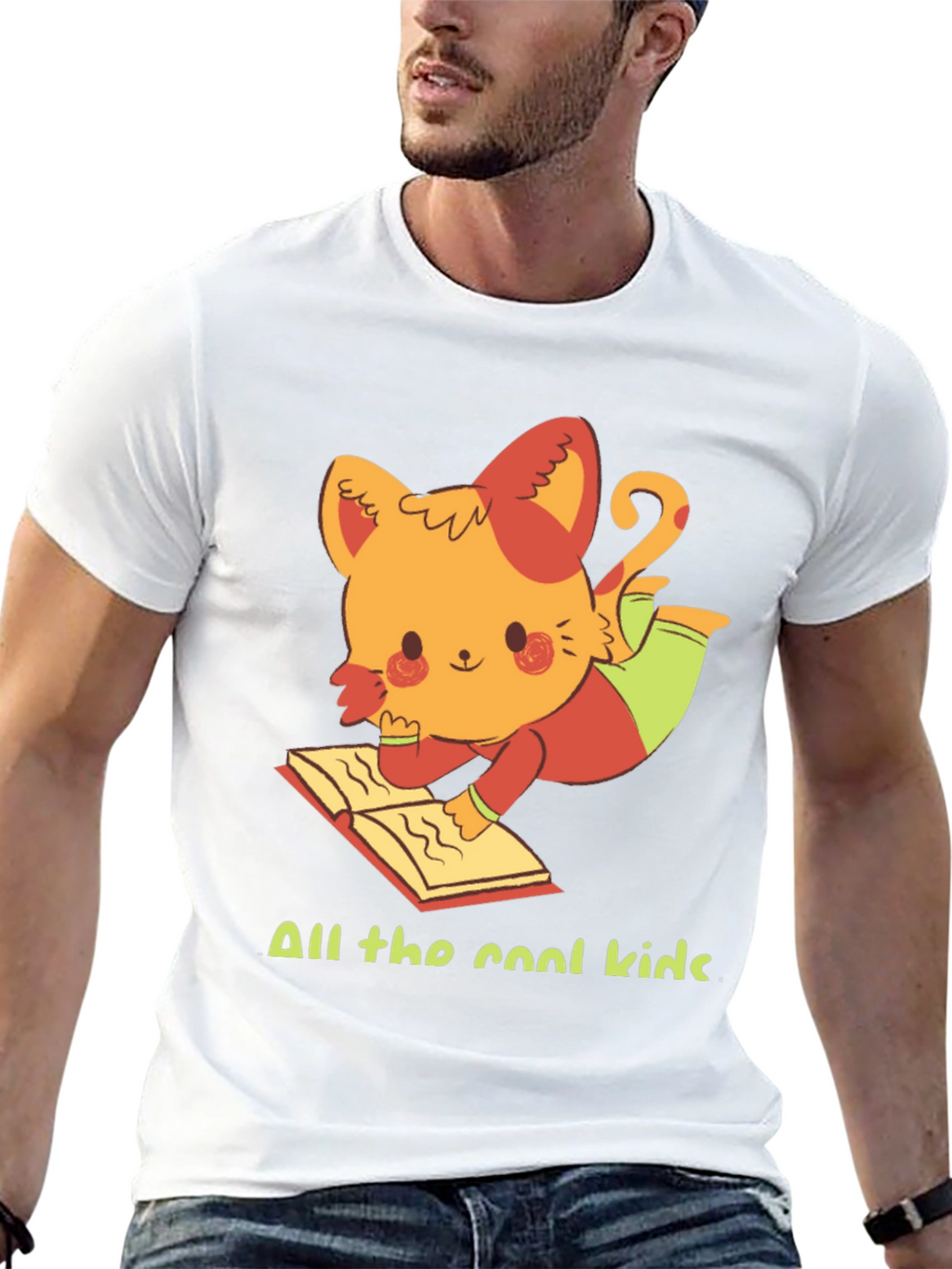 Cool Cat Reader T-Shirt