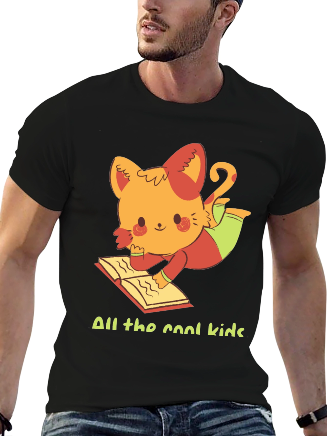 Cool Cat Reader T-Shirt