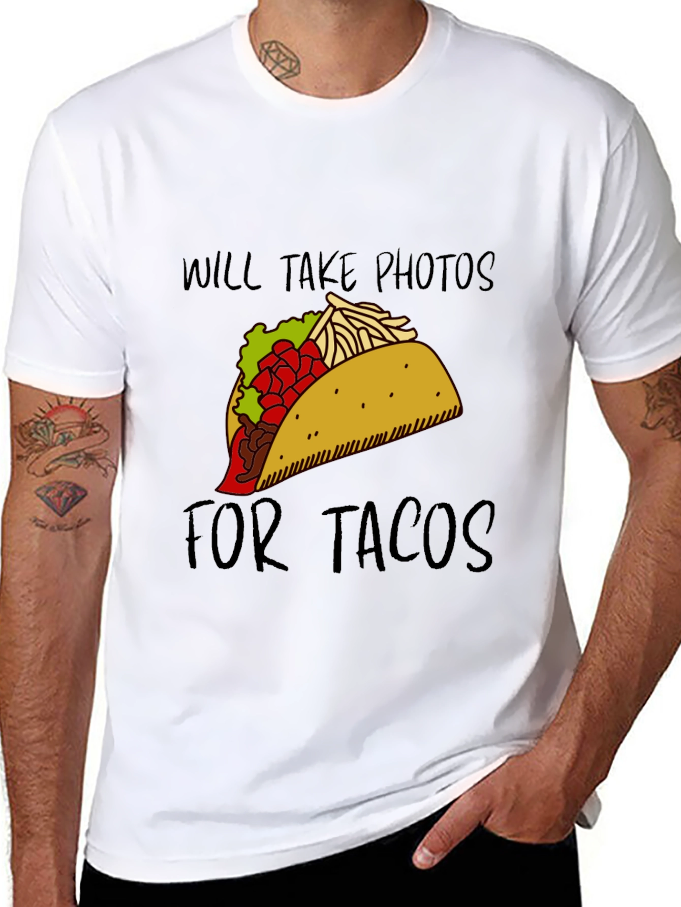 Will Take Photos For Tacos Graphic Tee
