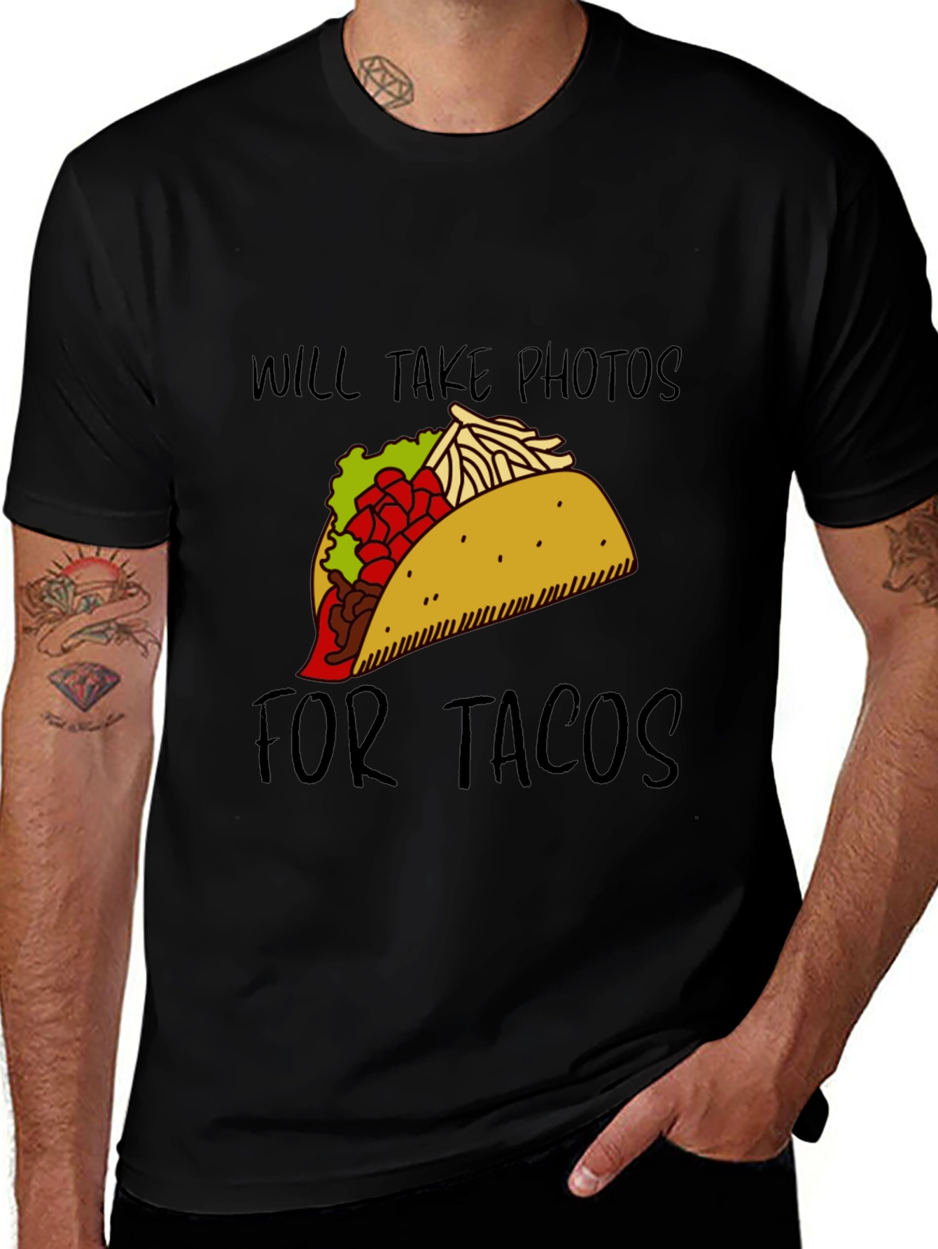 Will Take Photos For Tacos Graphic Tee