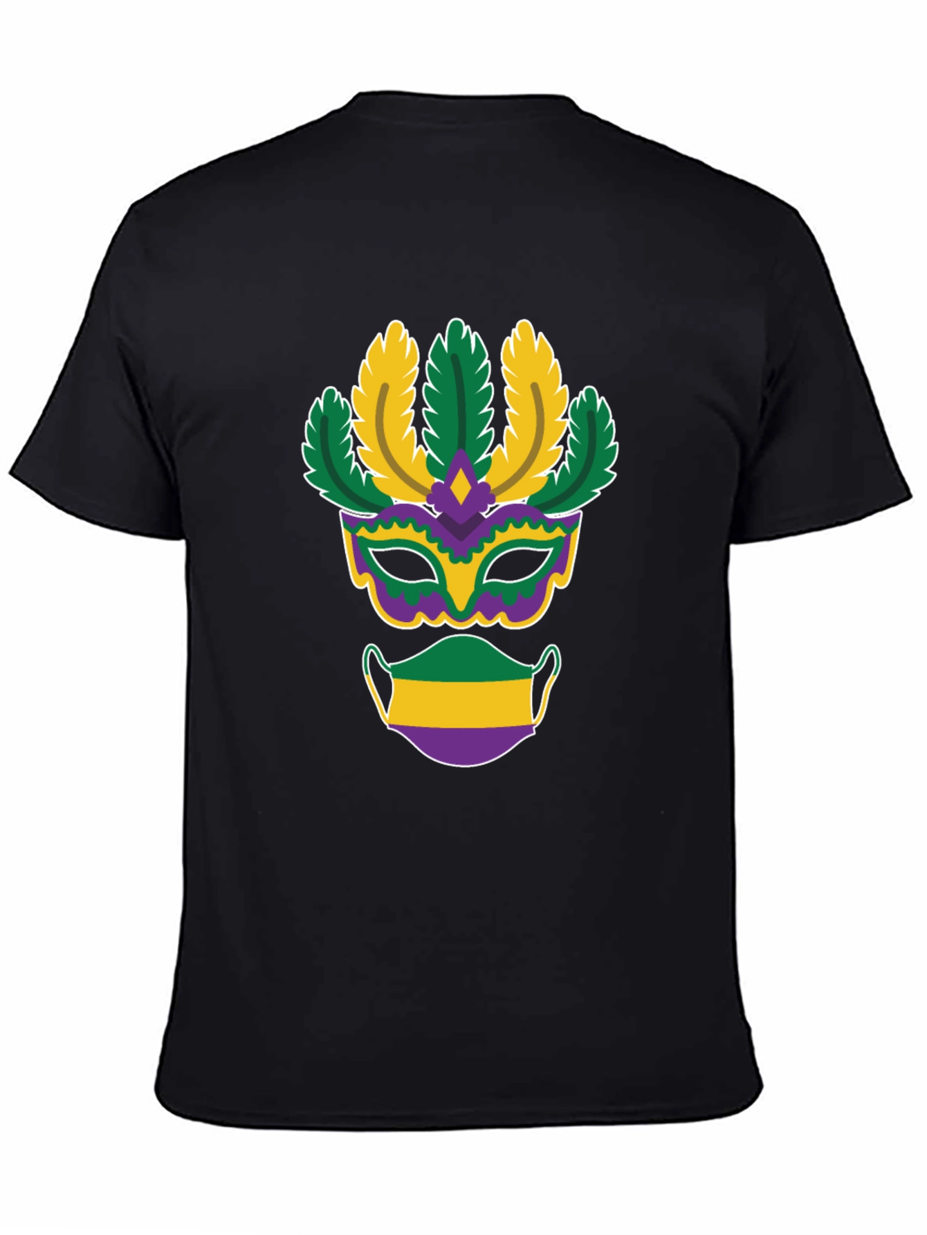 Mardi Gras Mask T-Shirt - Festive Holiday Apparel