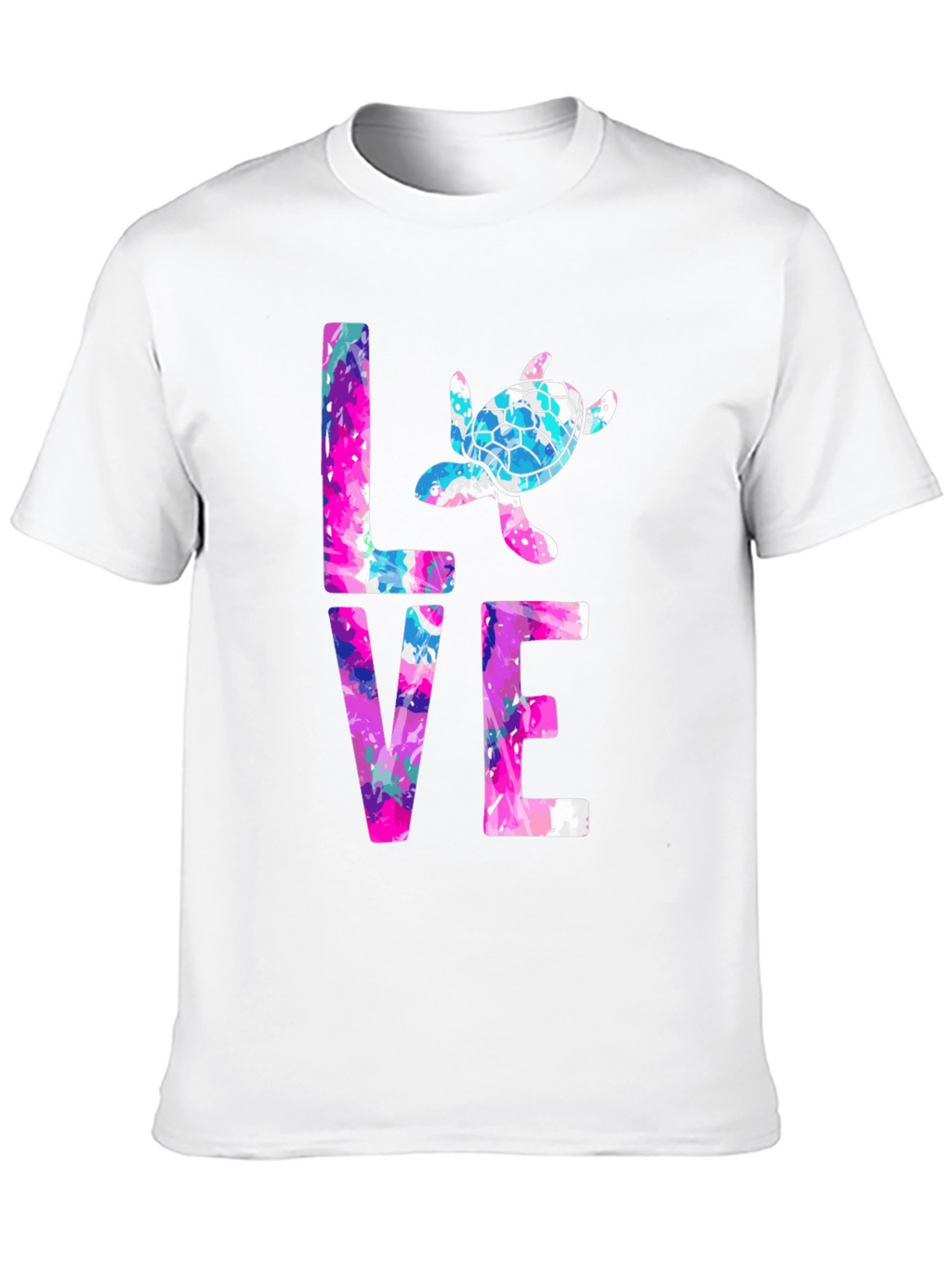 Turtle Love Graphic Tee - Black Cotton Blend